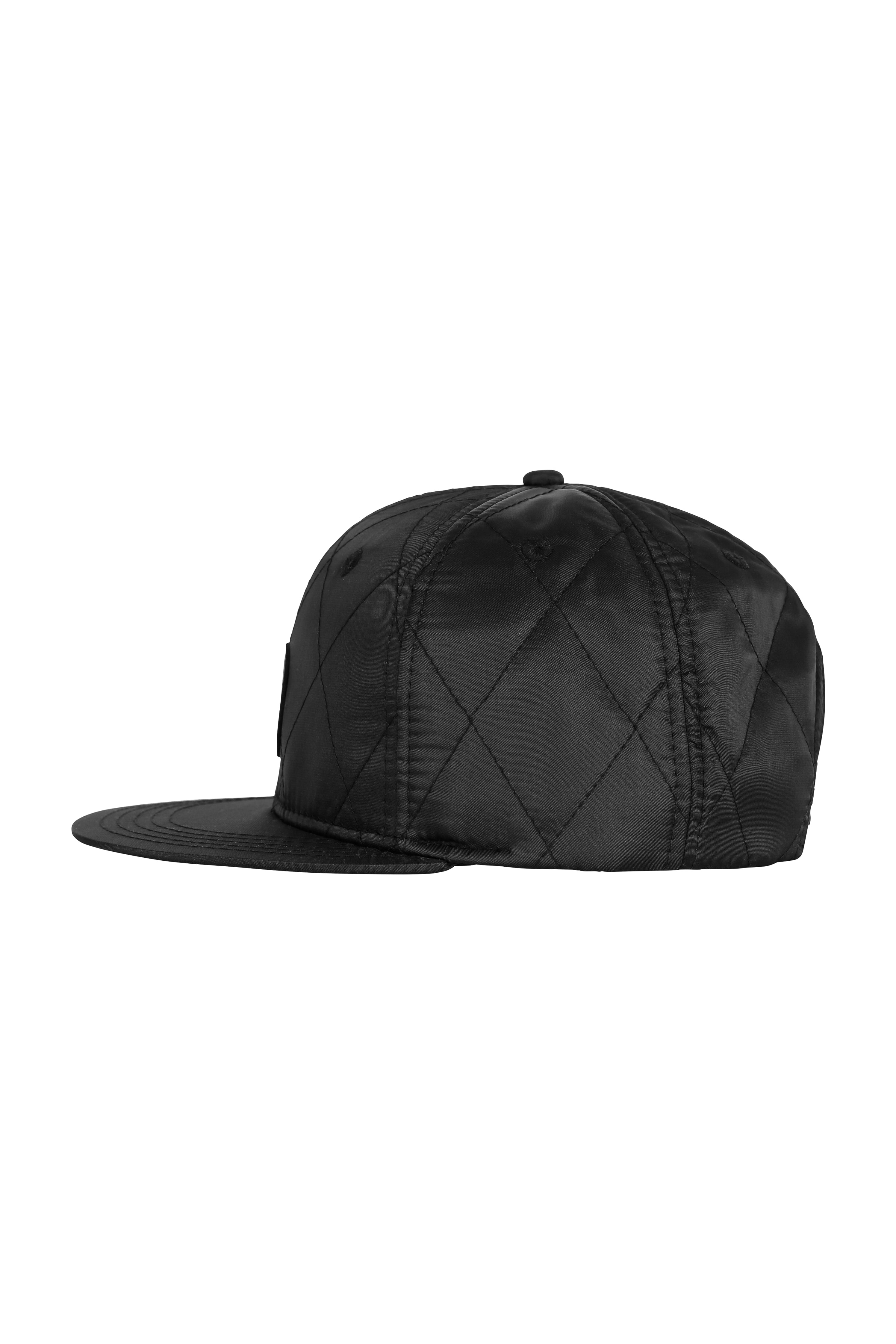 Quilted Cap Snapback Black