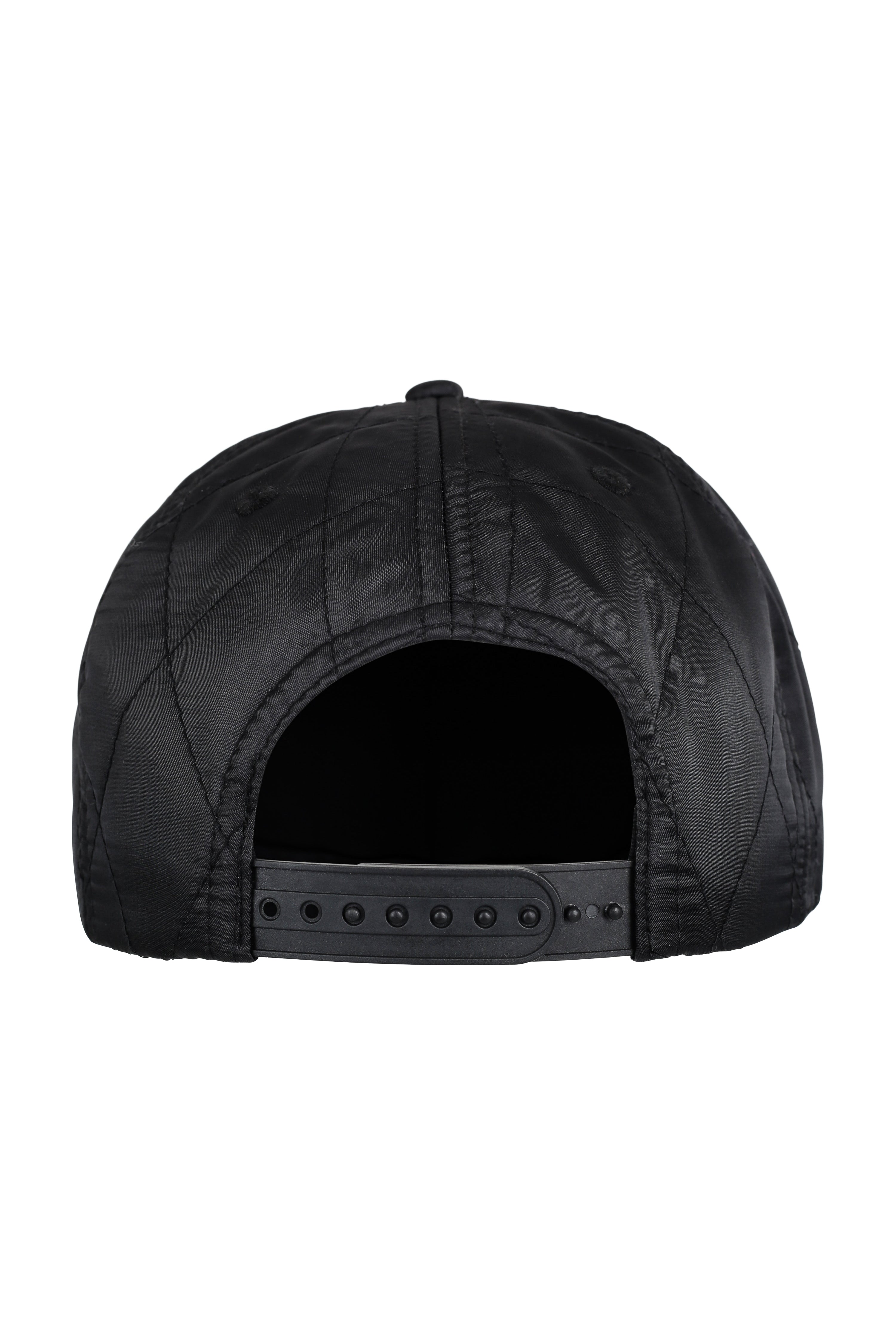 Quilted Cap Snapback Black
