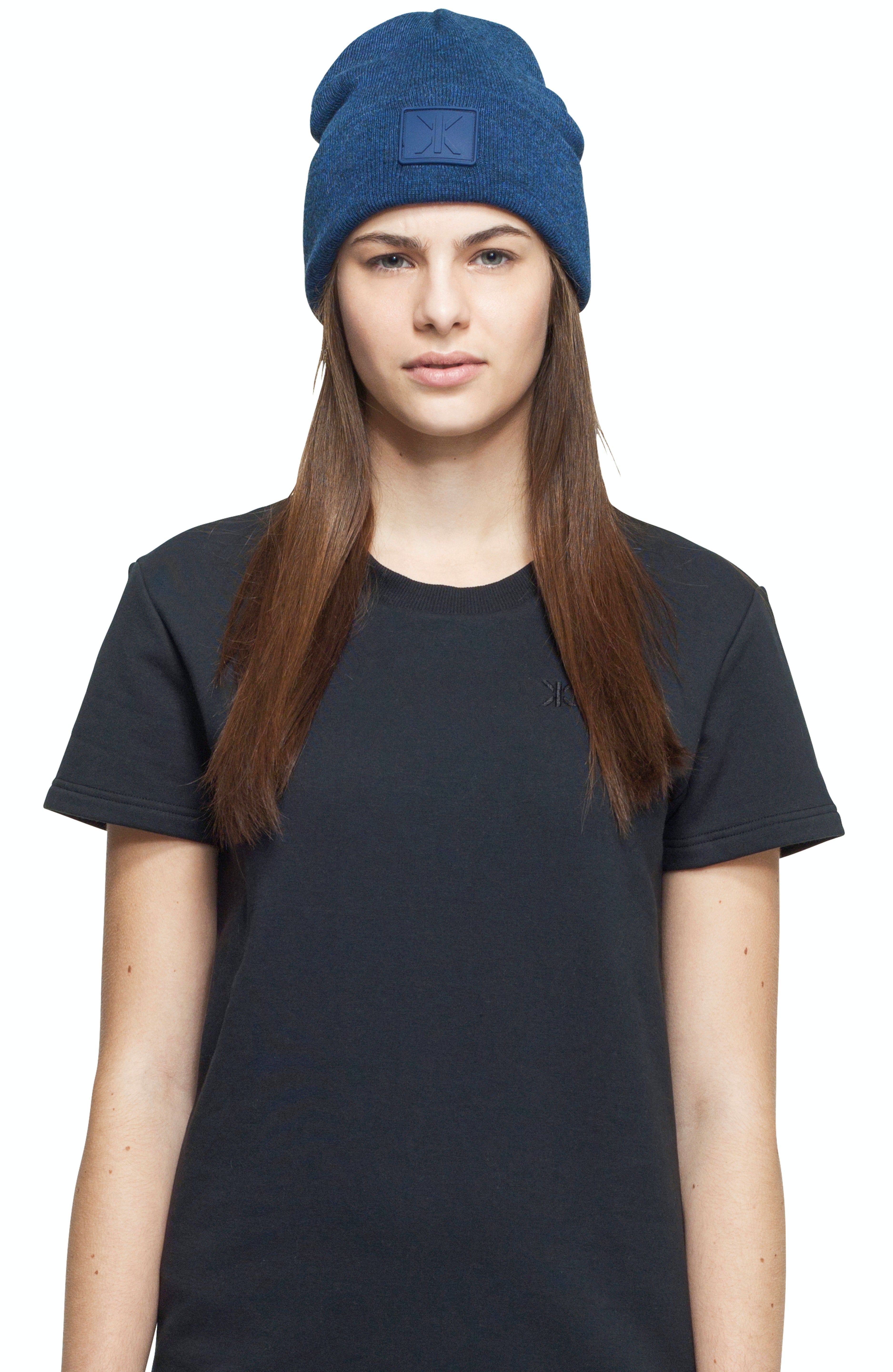 Raw Beanie Stain Blue Melange