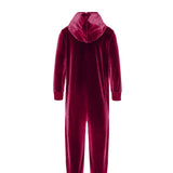Velour Kids Jumpsuit Red