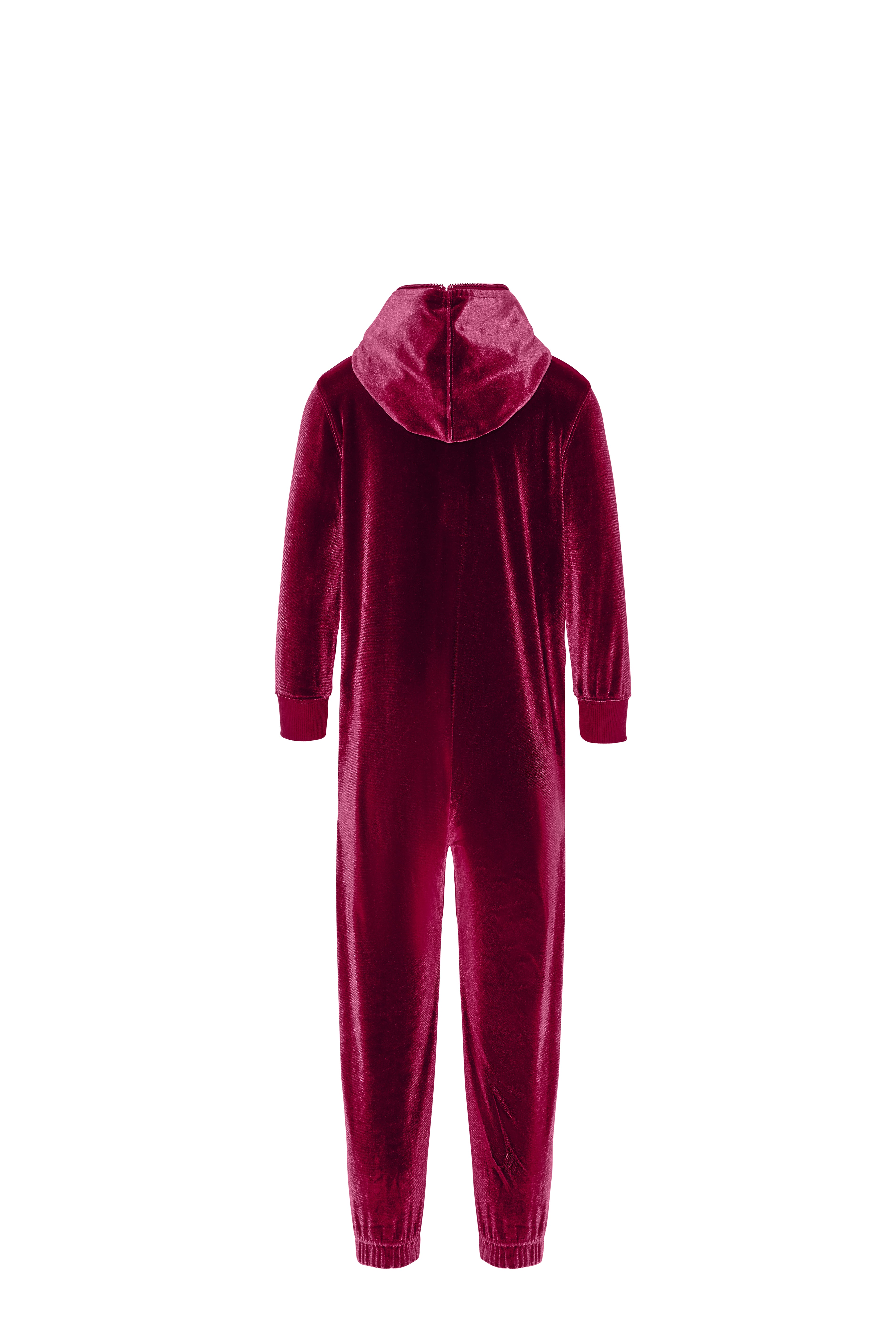 Velour Kids Jumpsuit Red
