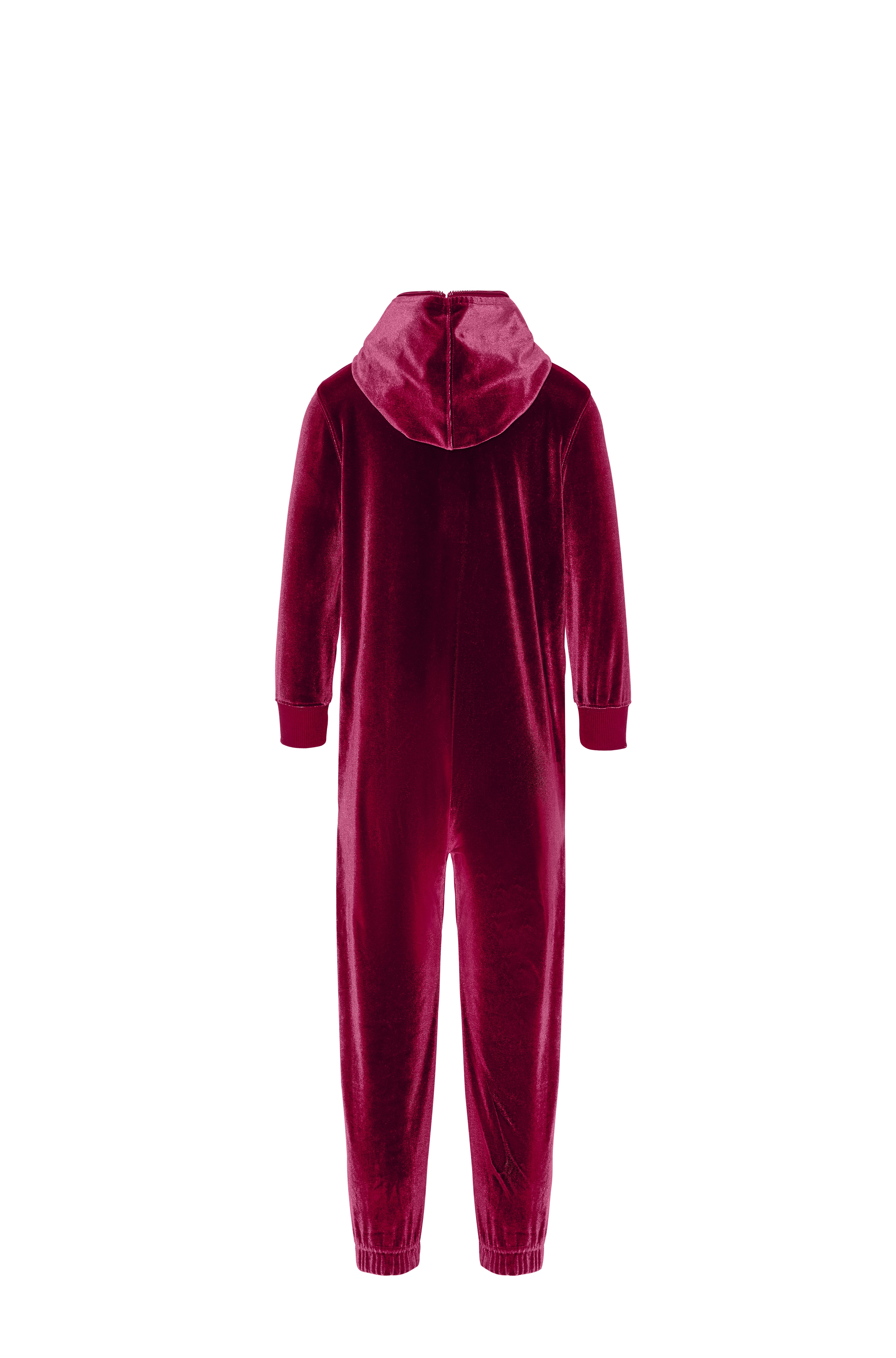 Velour Kids Jumpsuit Red