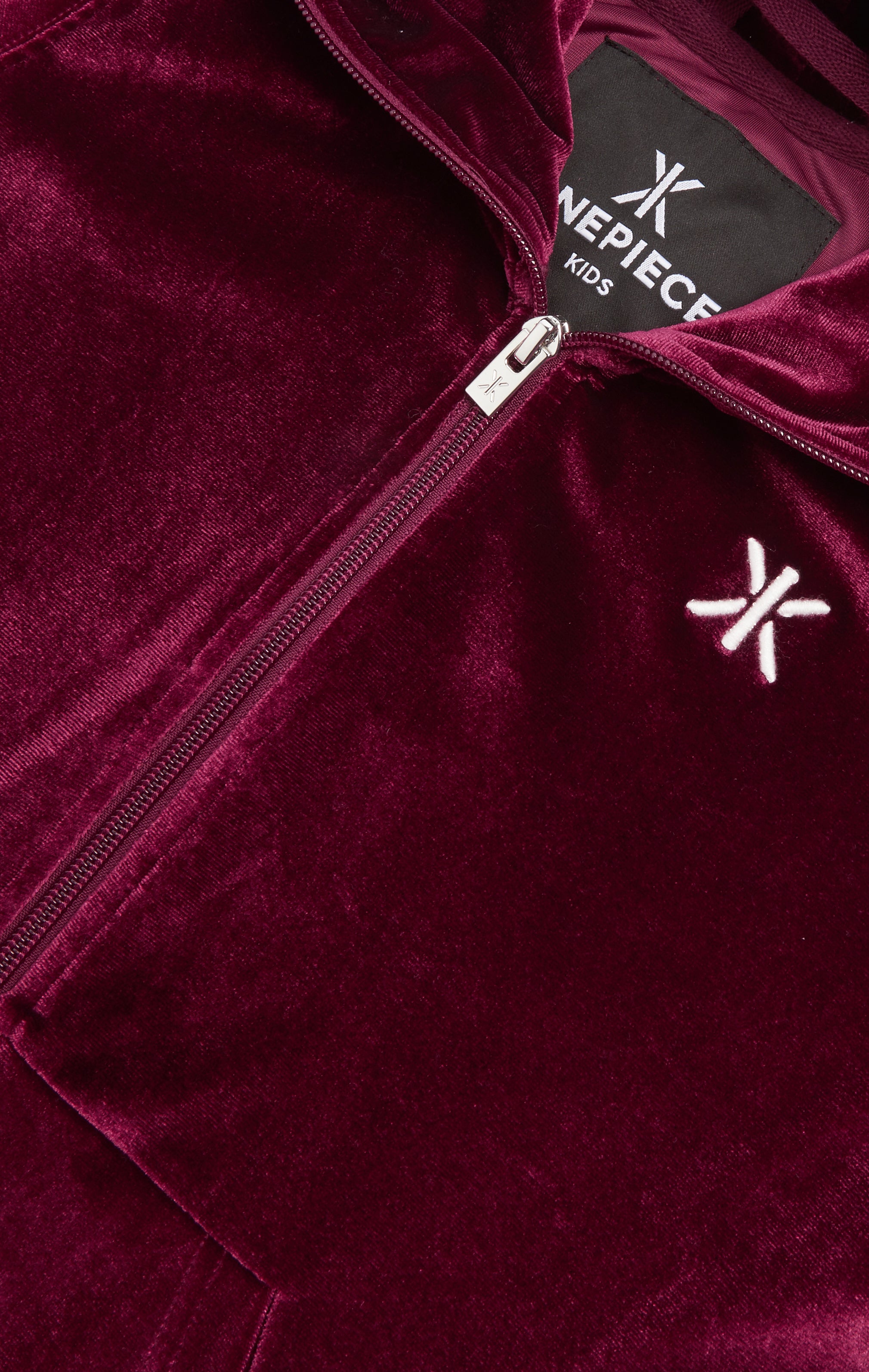 Velour Kids Jumpsuit Red