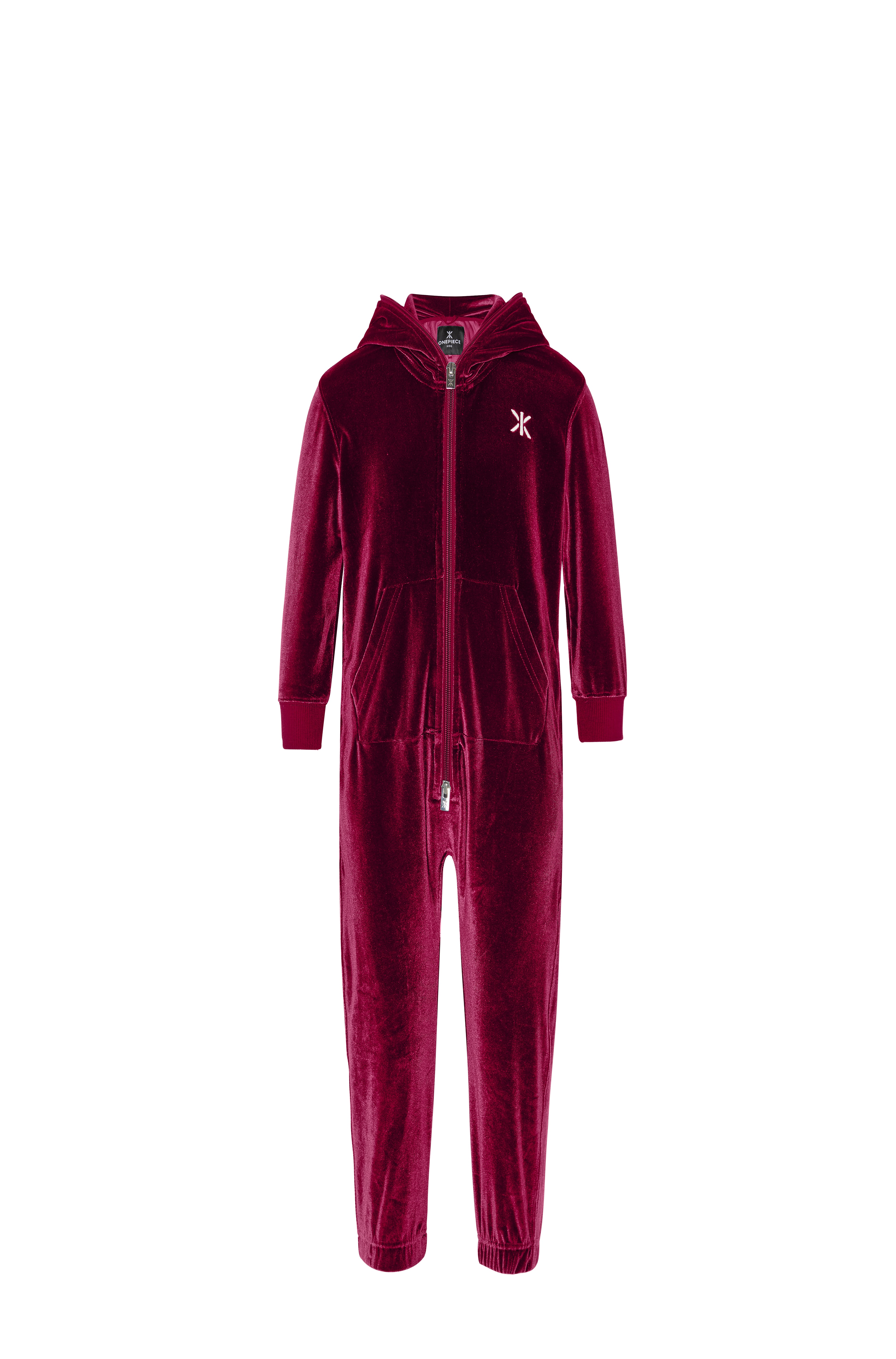Velour Kids Jumpsuit Red