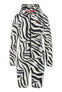 Zebra Fitted Short Jumpsuit Off-white