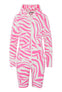 Zebra Fitted Short Jumpsuit Pink