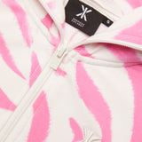 Zebra Fitted Short Jumpsuit Pink