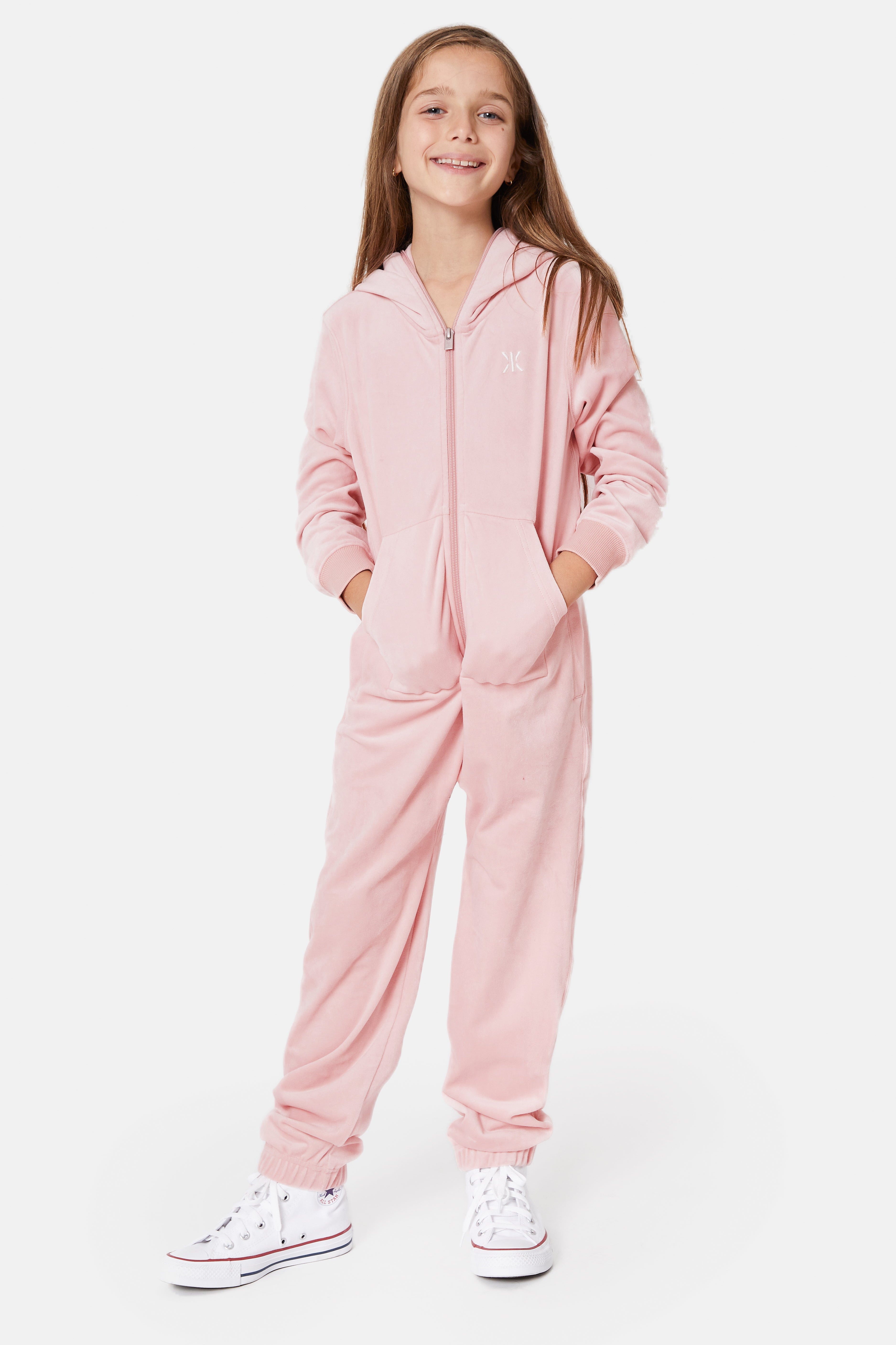 Original Velvet Kids Jumpsuit Pink