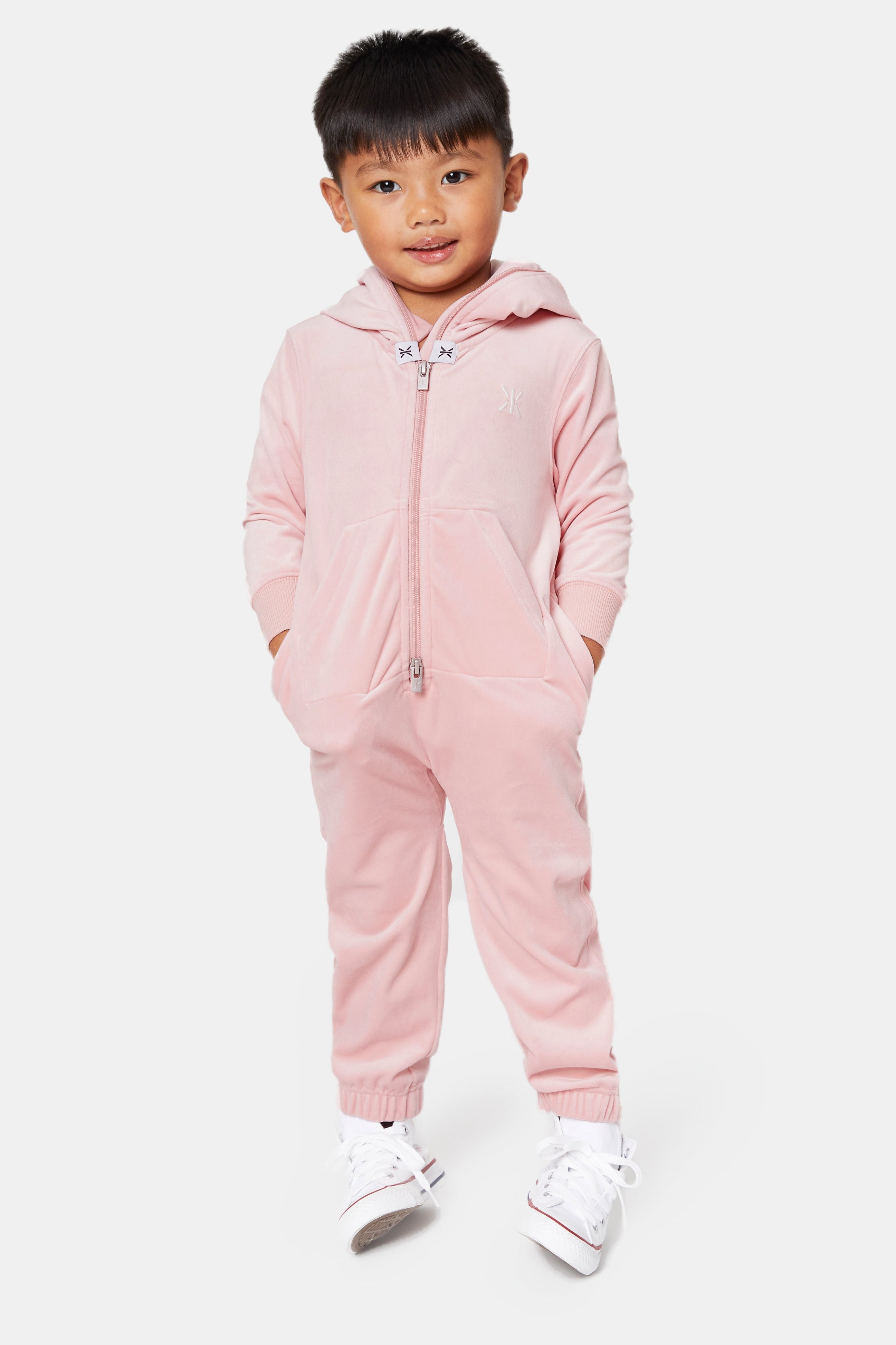 Original Velvet Kids Jumpsuit Pink
