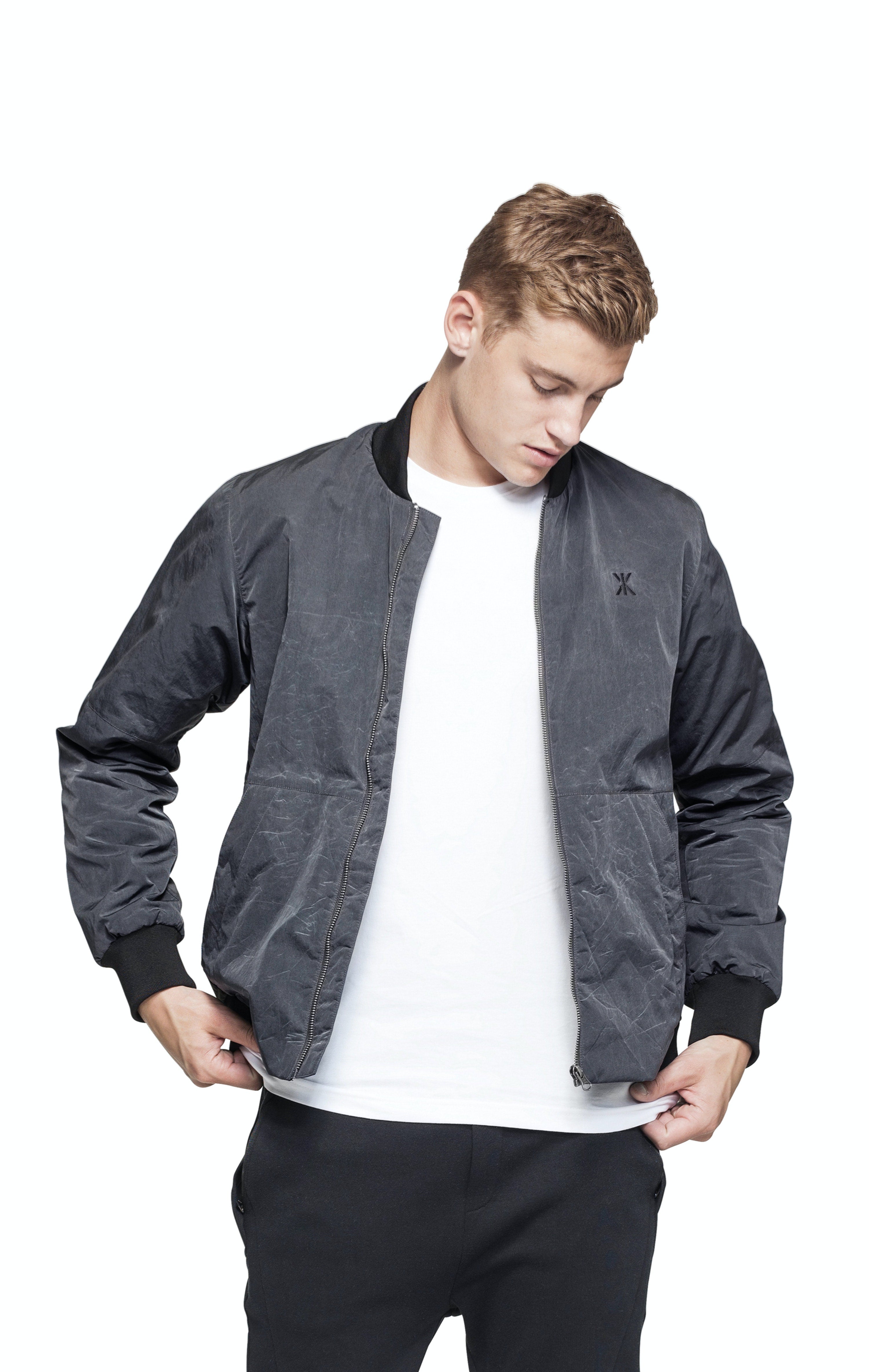 Ripple Bomber Jacket Dark Grey