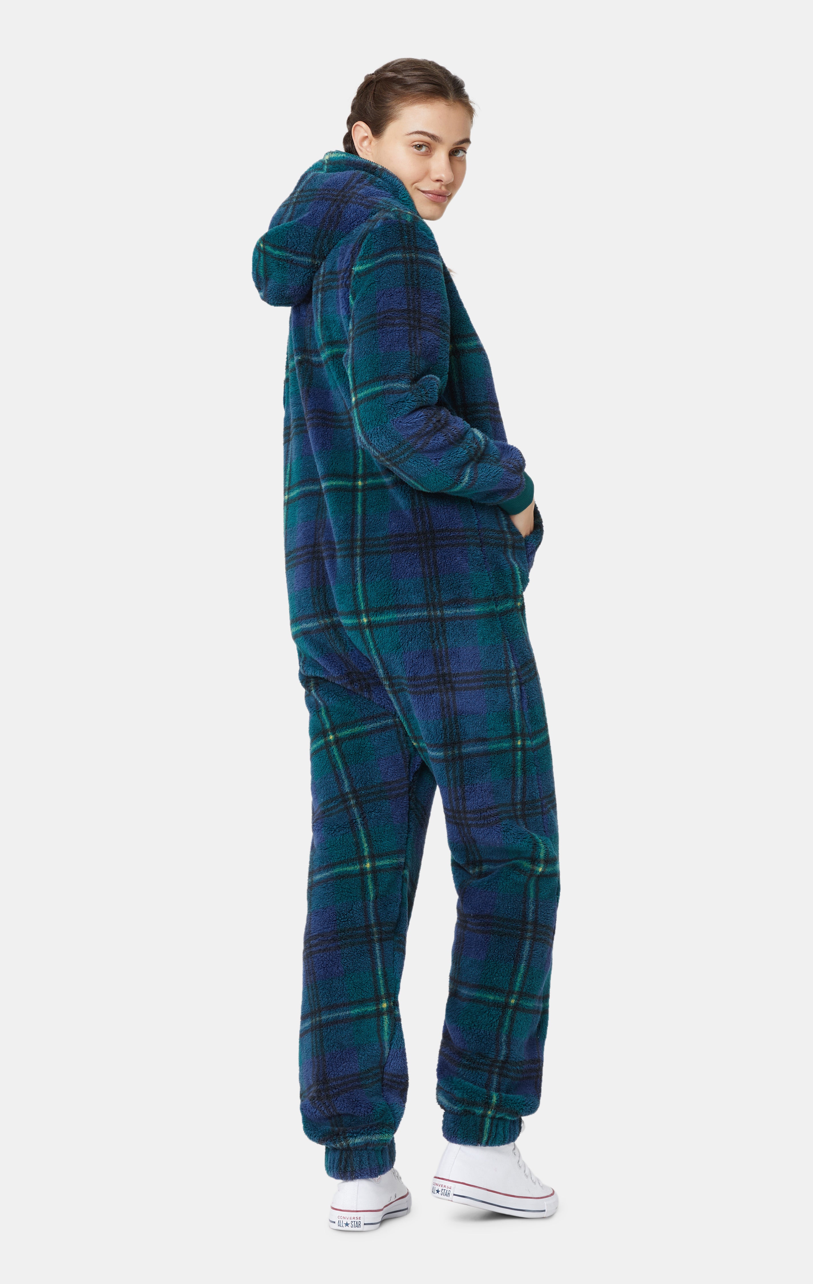 The Puppy Jumpsuit Checkered Green