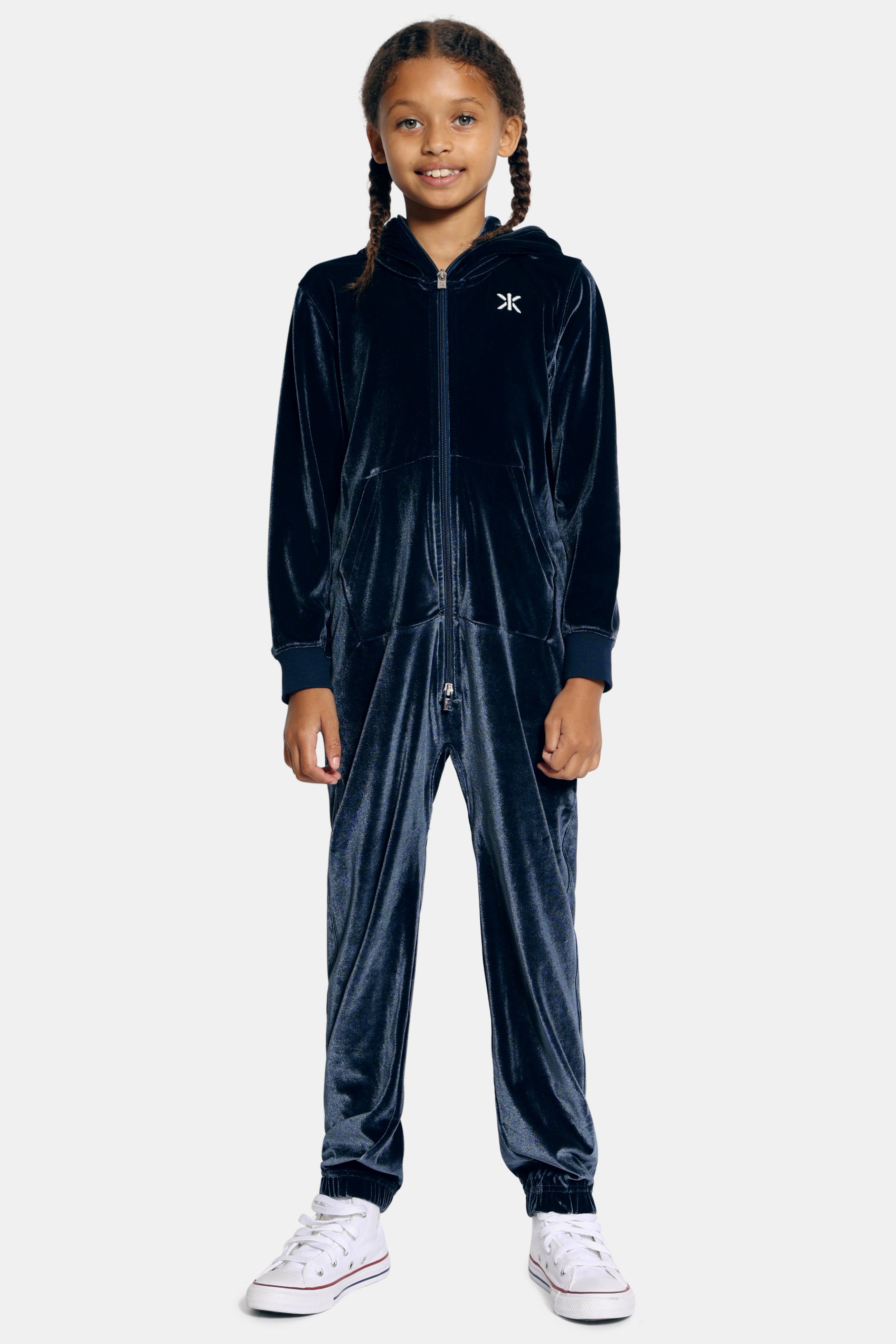 Original Velour Kids Jumpsuit Navy