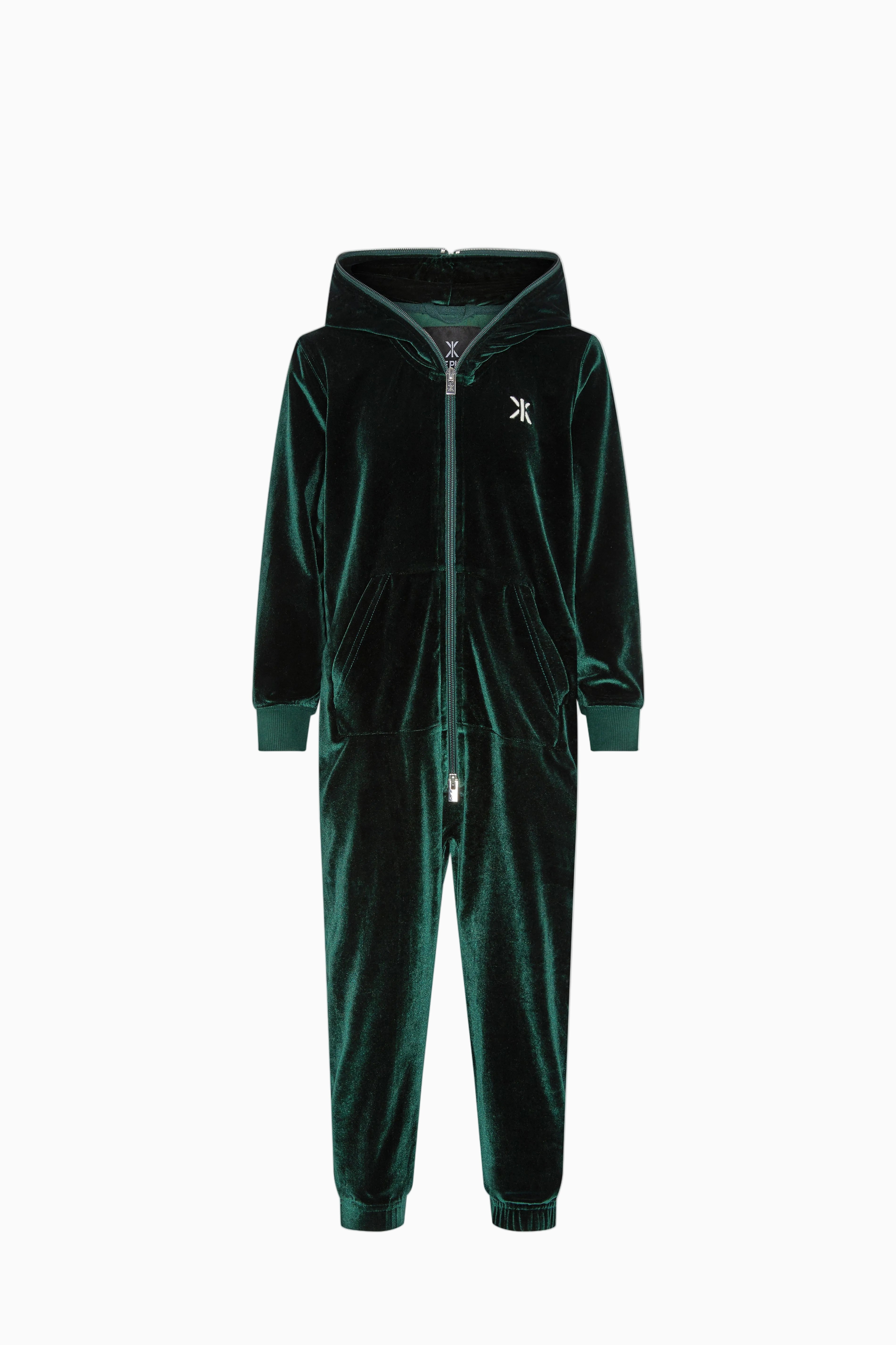 Original Velour Kids Jumpsuit Green