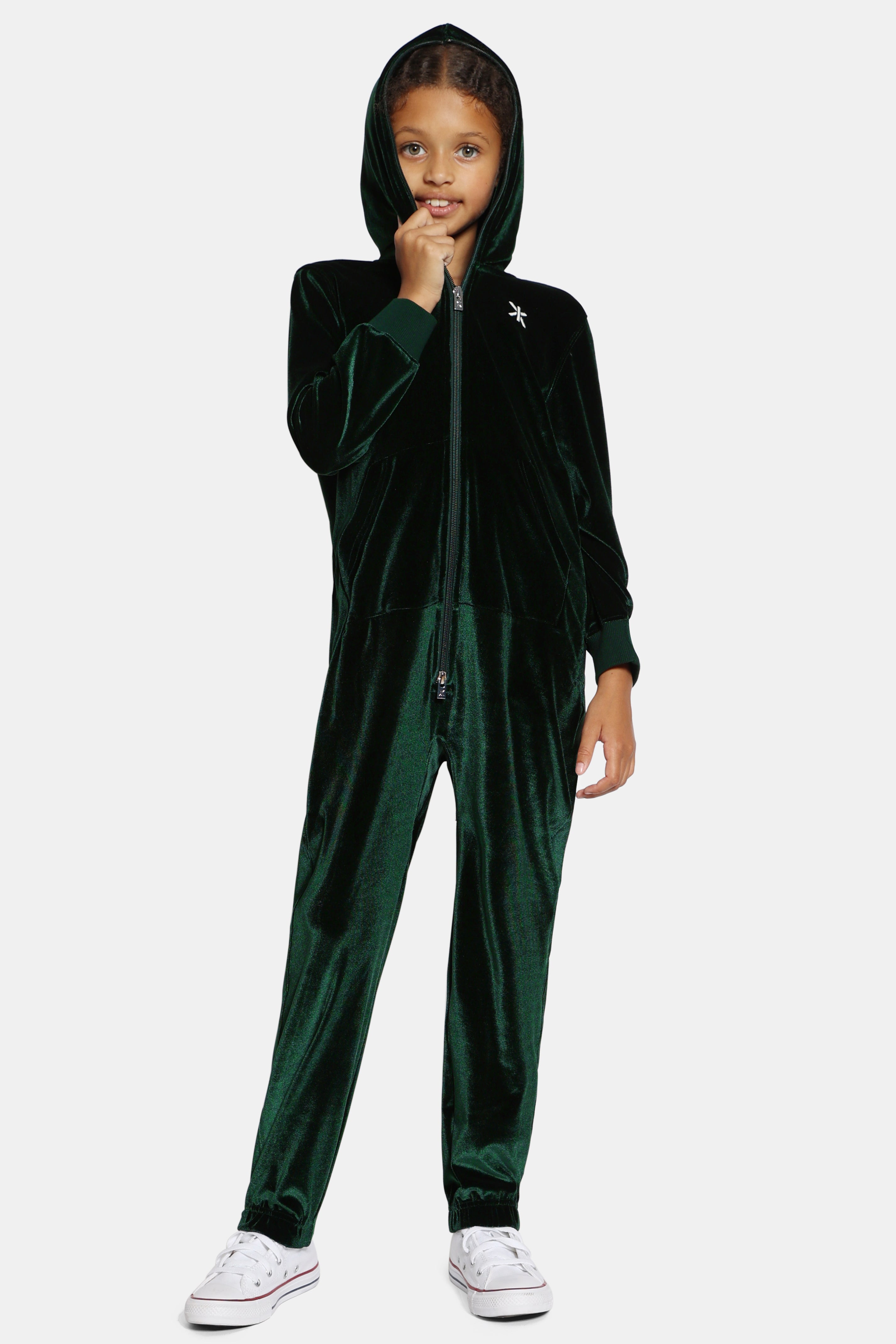Original Velour Kids Jumpsuit Green