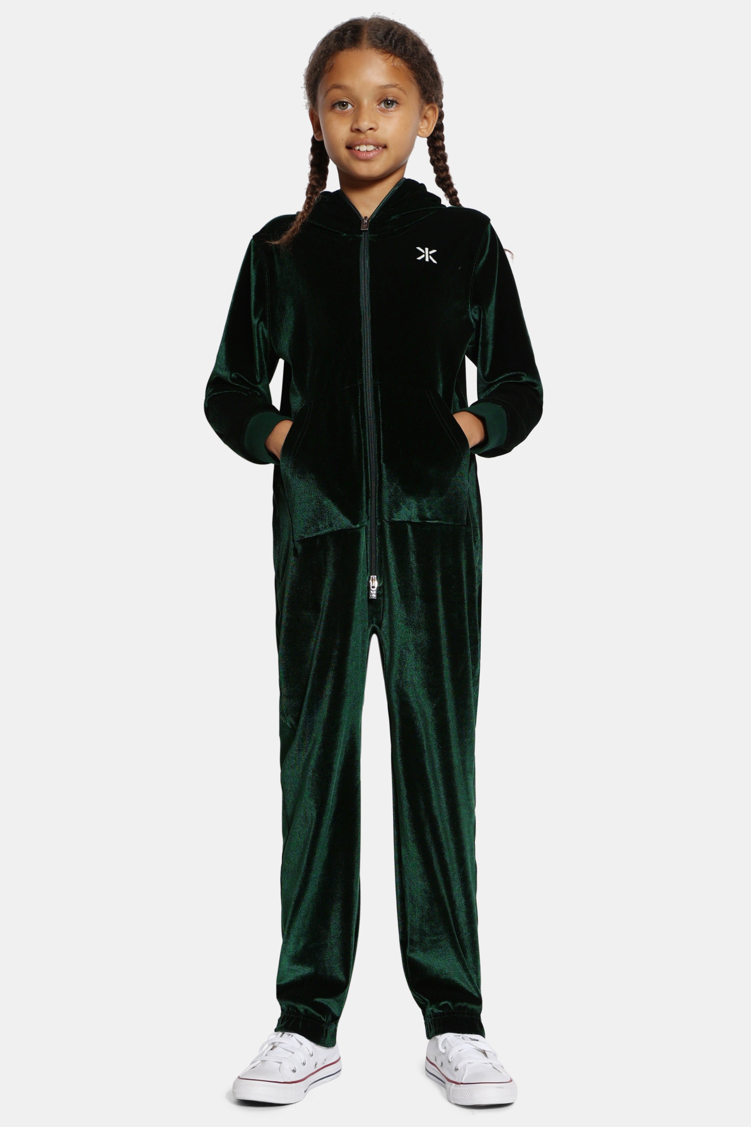 Original Velour Kids Jumpsuit Green