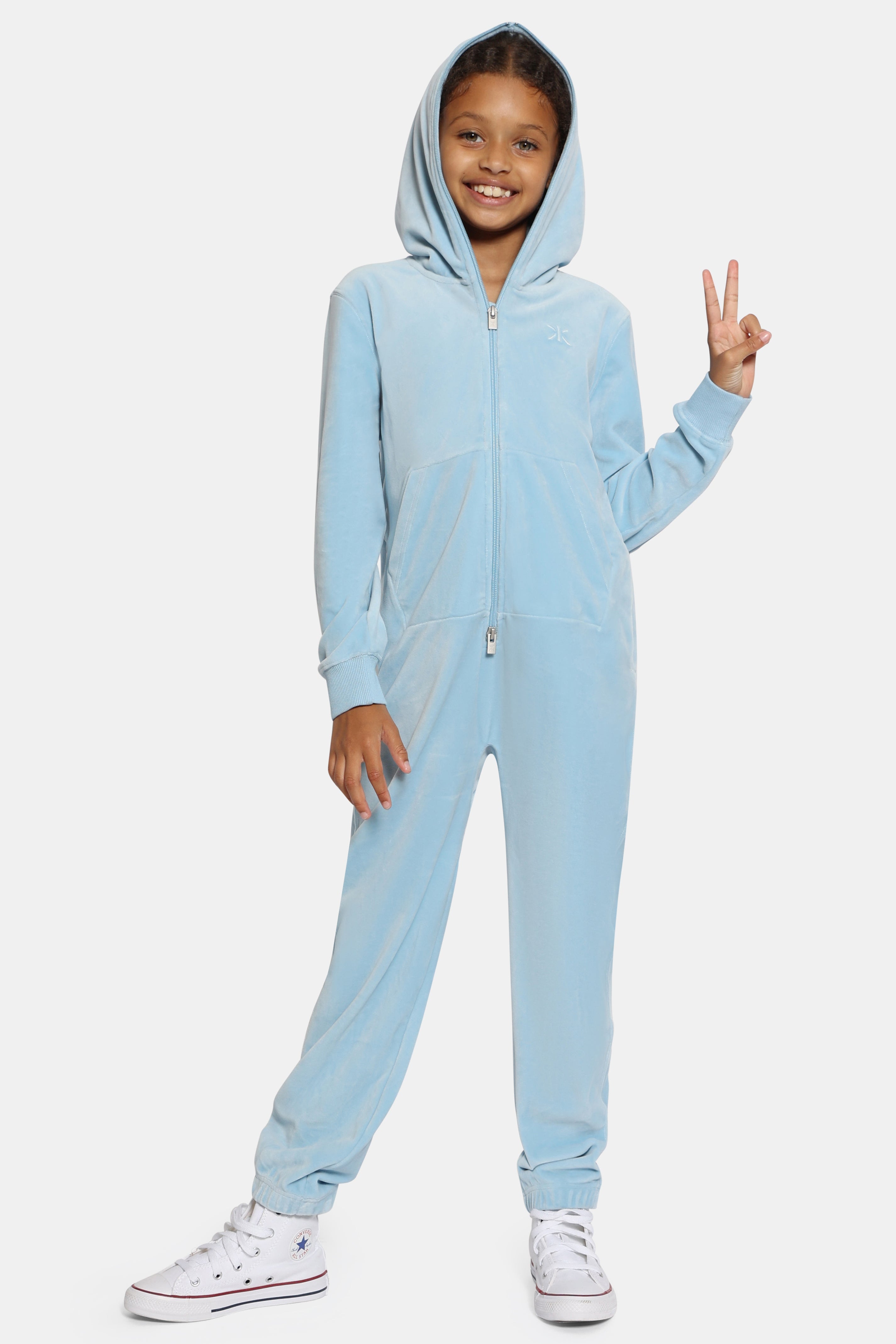 Original Velvet Kids Jumpsuit Light Blue
