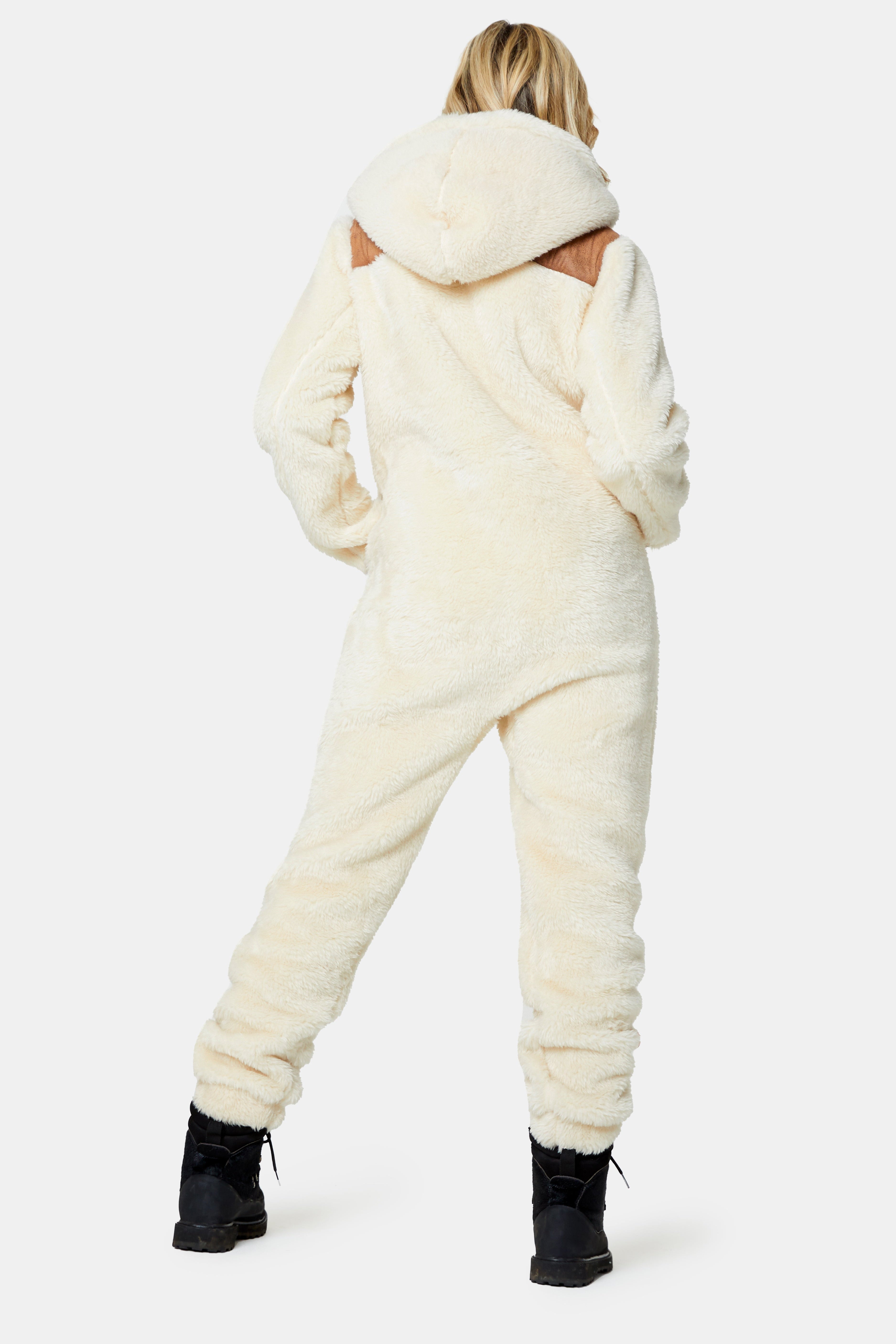 The New Vegan Shearling Jumpsuit Off White