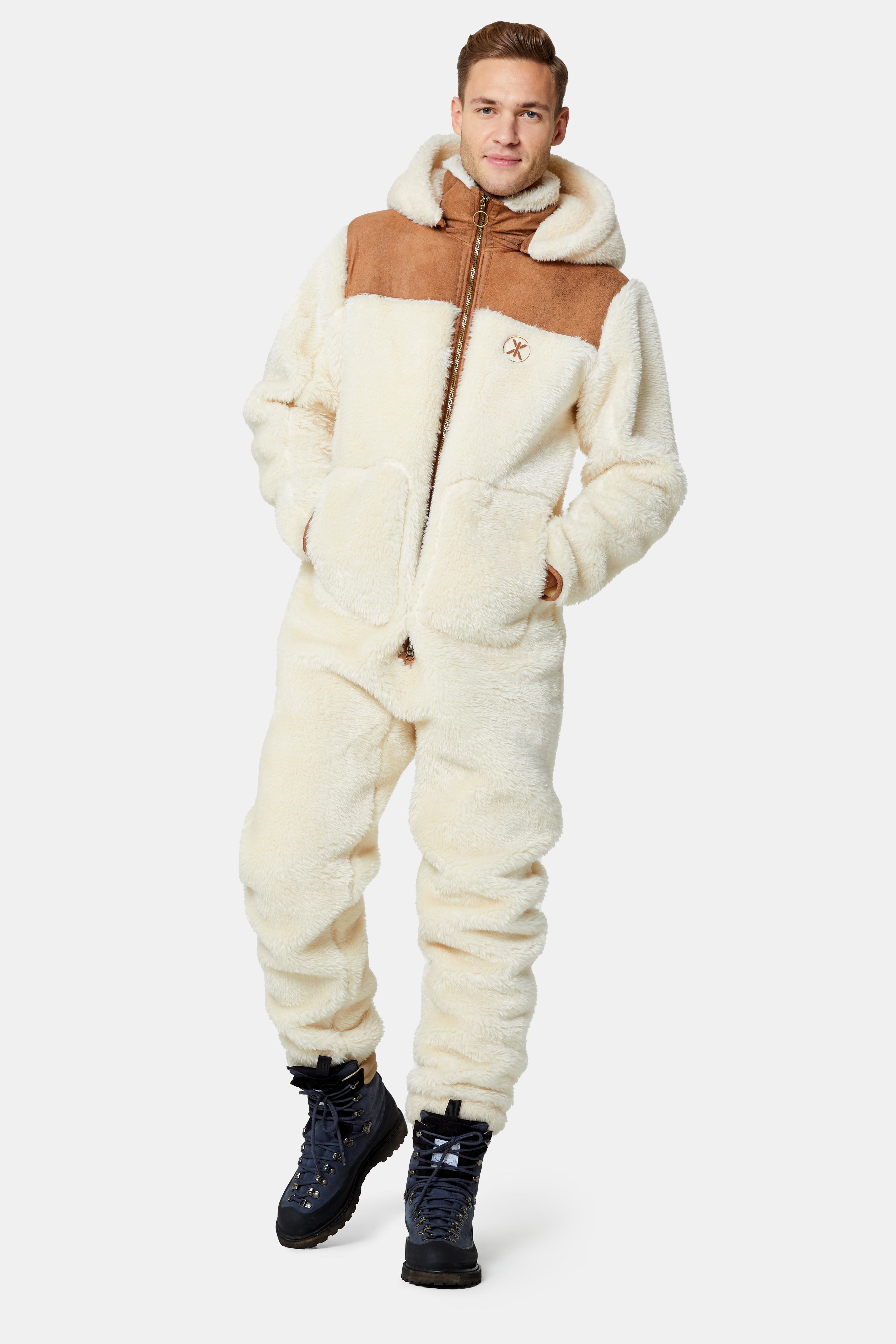 The New Vegan Shearling Jumpsuit Off White