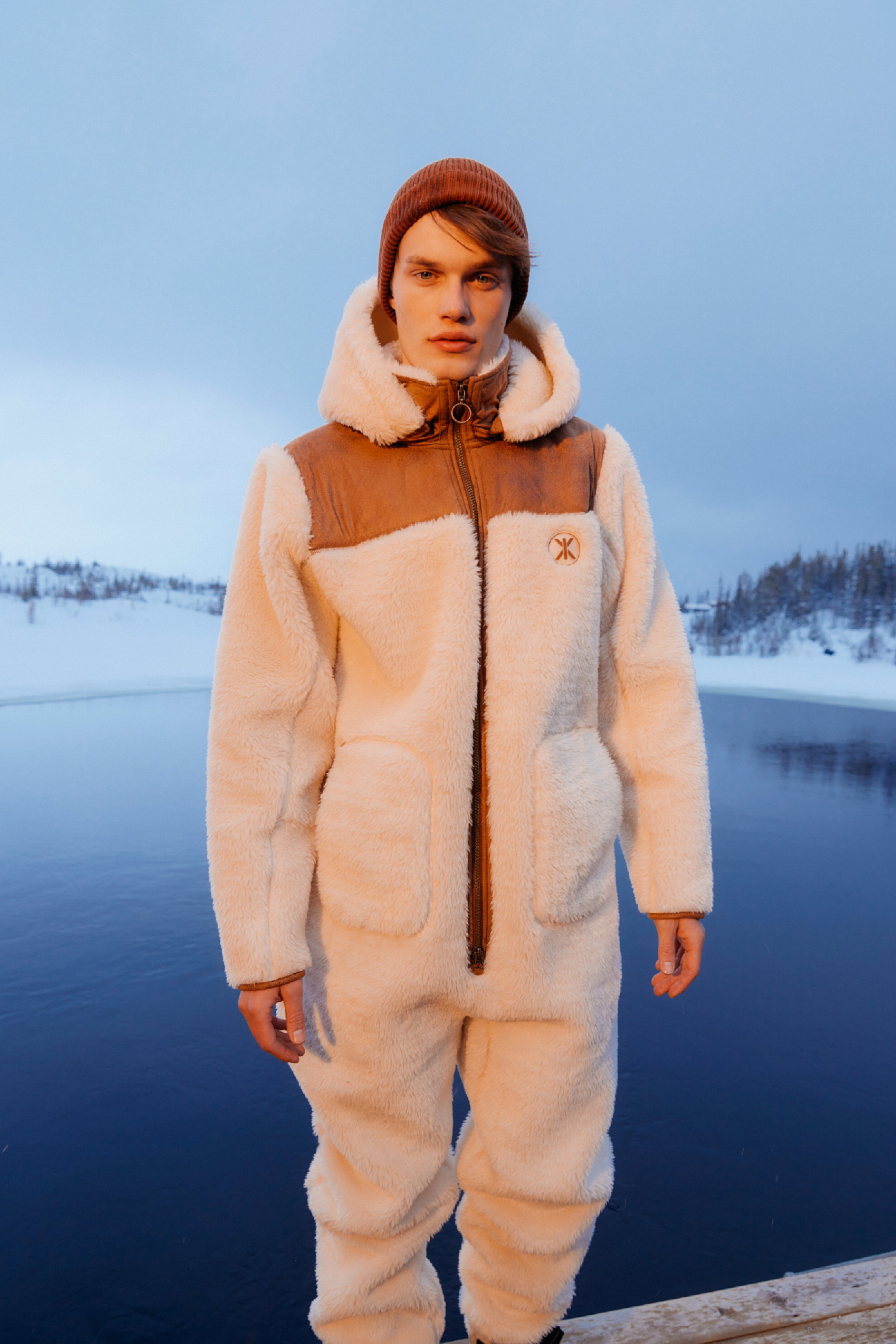 The New Vegan Shearling Jumpsuit Off White