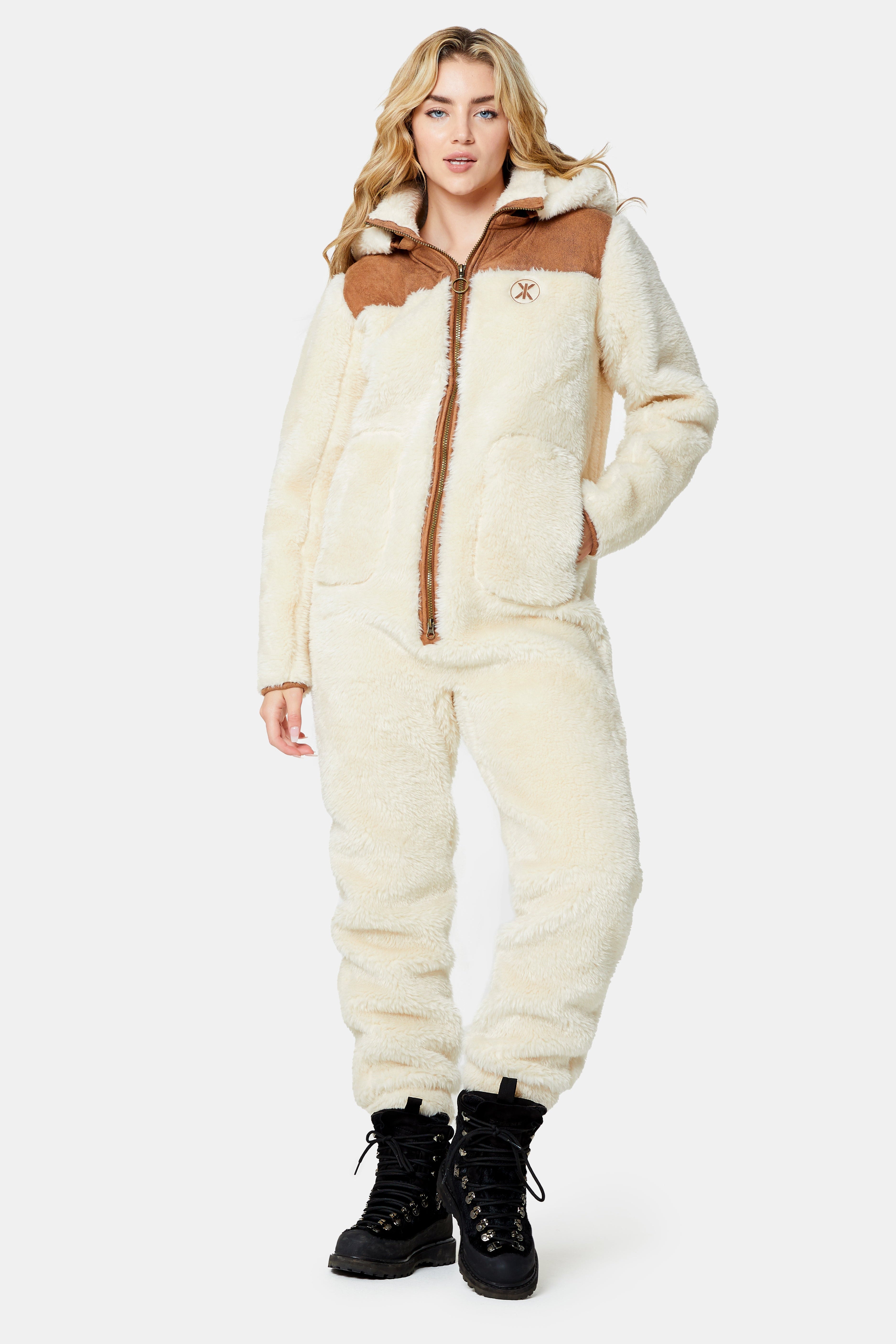 The New Vegan Shearling Jumpsuit Off White