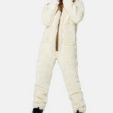 The New Vegan Shearling Jumpsuit Off White