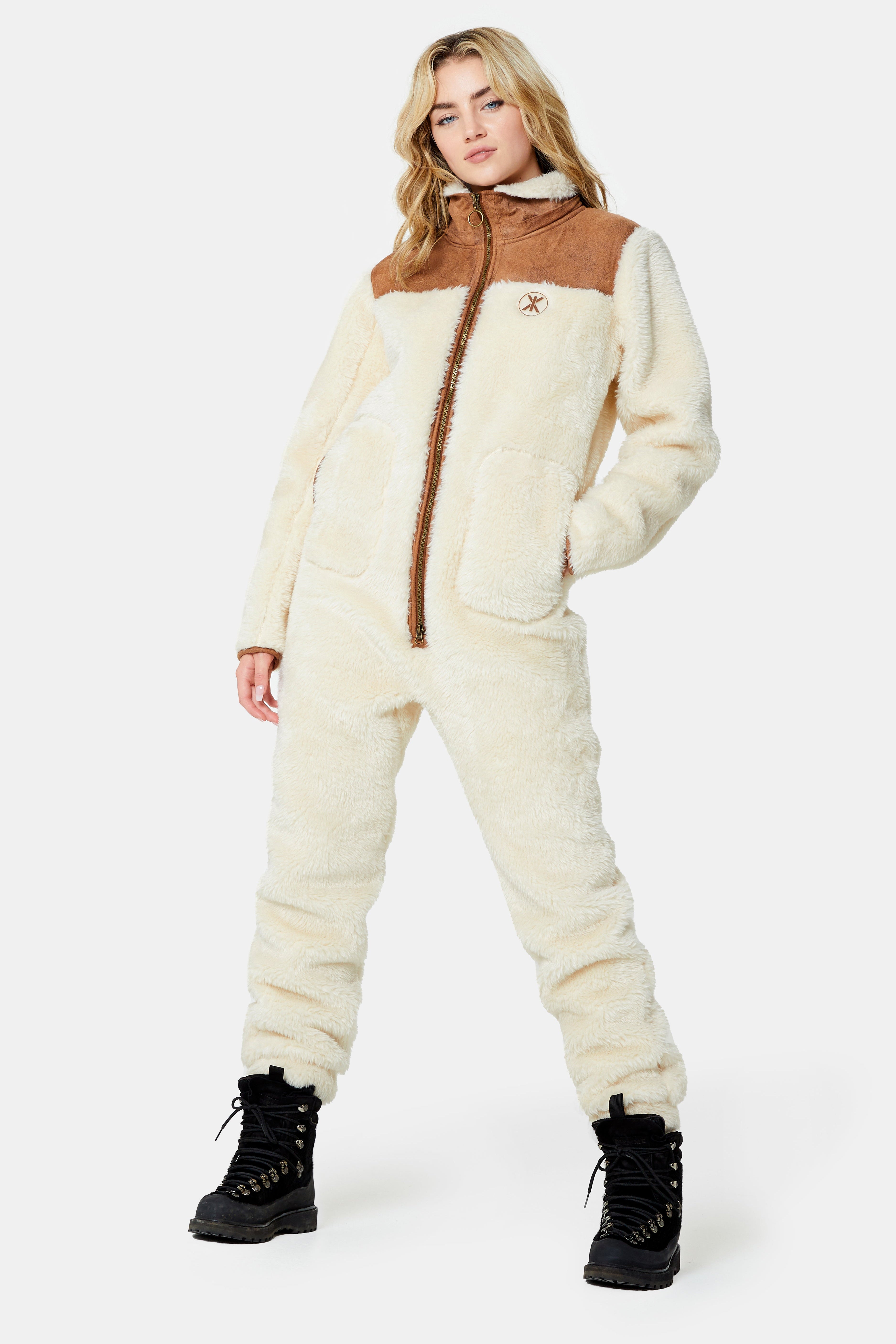The New Vegan Shearling Jumpsuit Off White