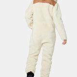 The New Vegan Shearling Jumpsuit Off White