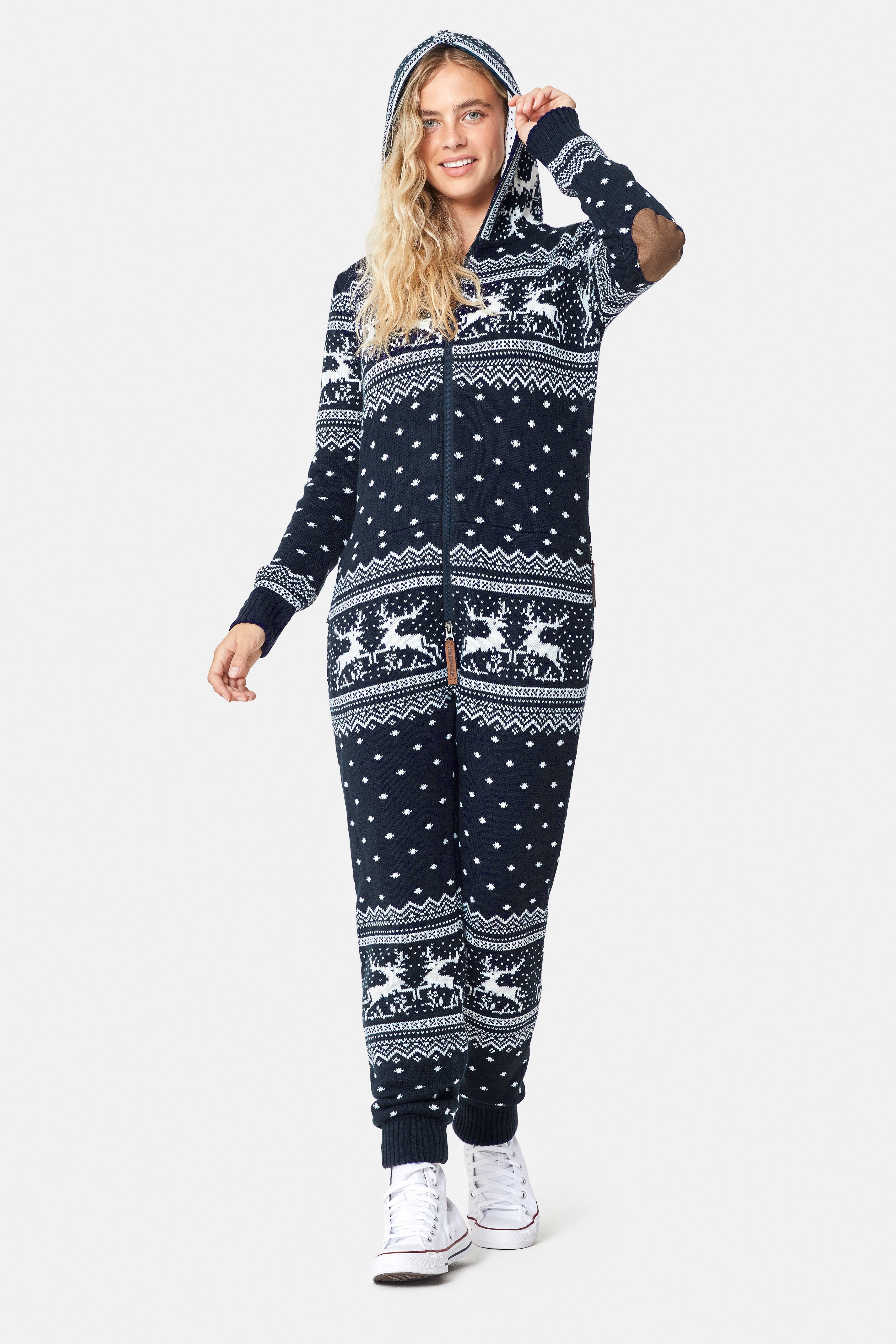 Holidays Are Coming Onesie Jumpsuit Navy