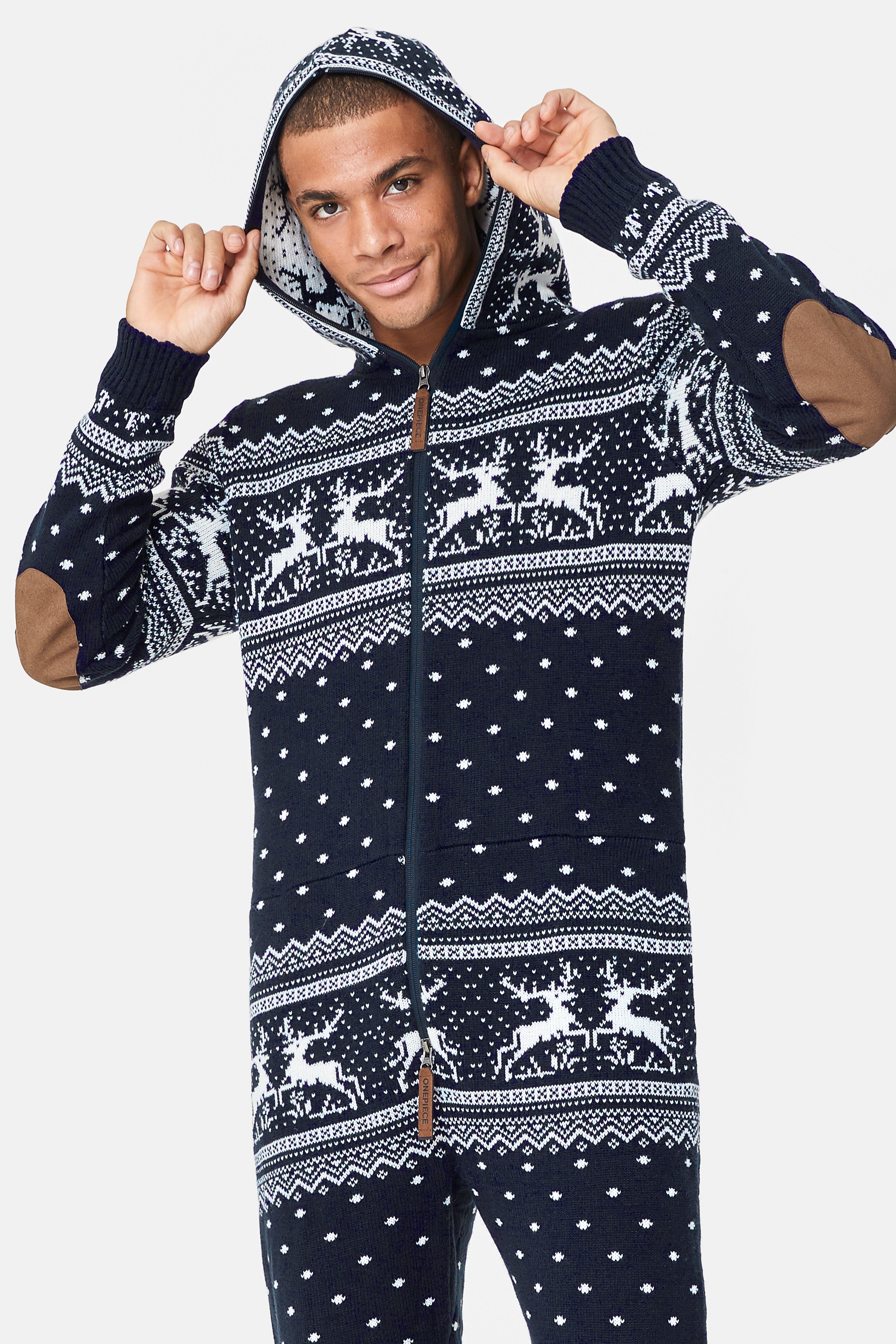 Holidays Are Coming Onesie Jumpsuit Navy