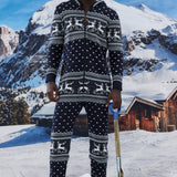 Holidays Are Coming Onesie Jumpsuit Navy