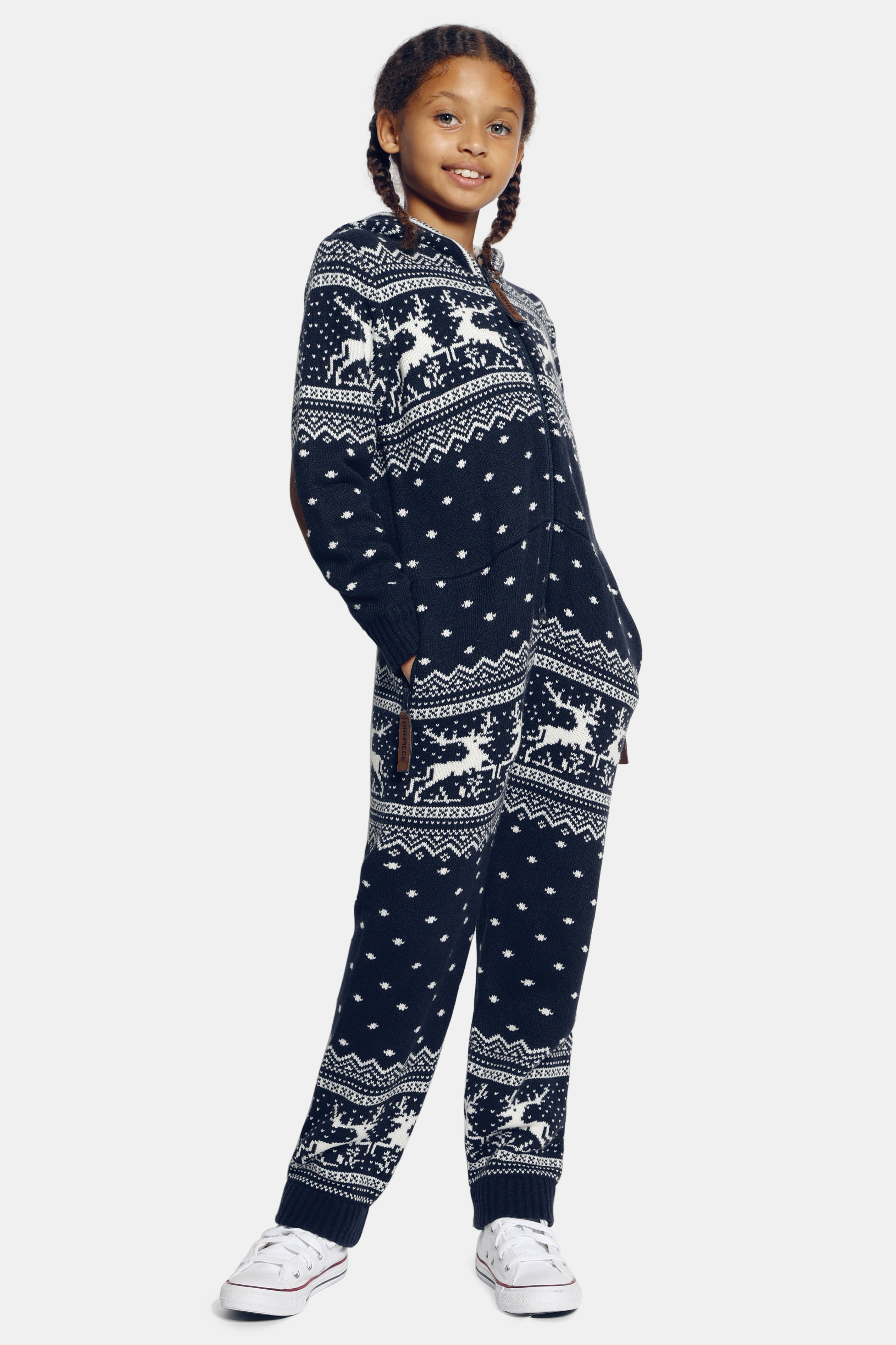 Holidays Are Coming KIDS Onesie Jumpsuit Navy