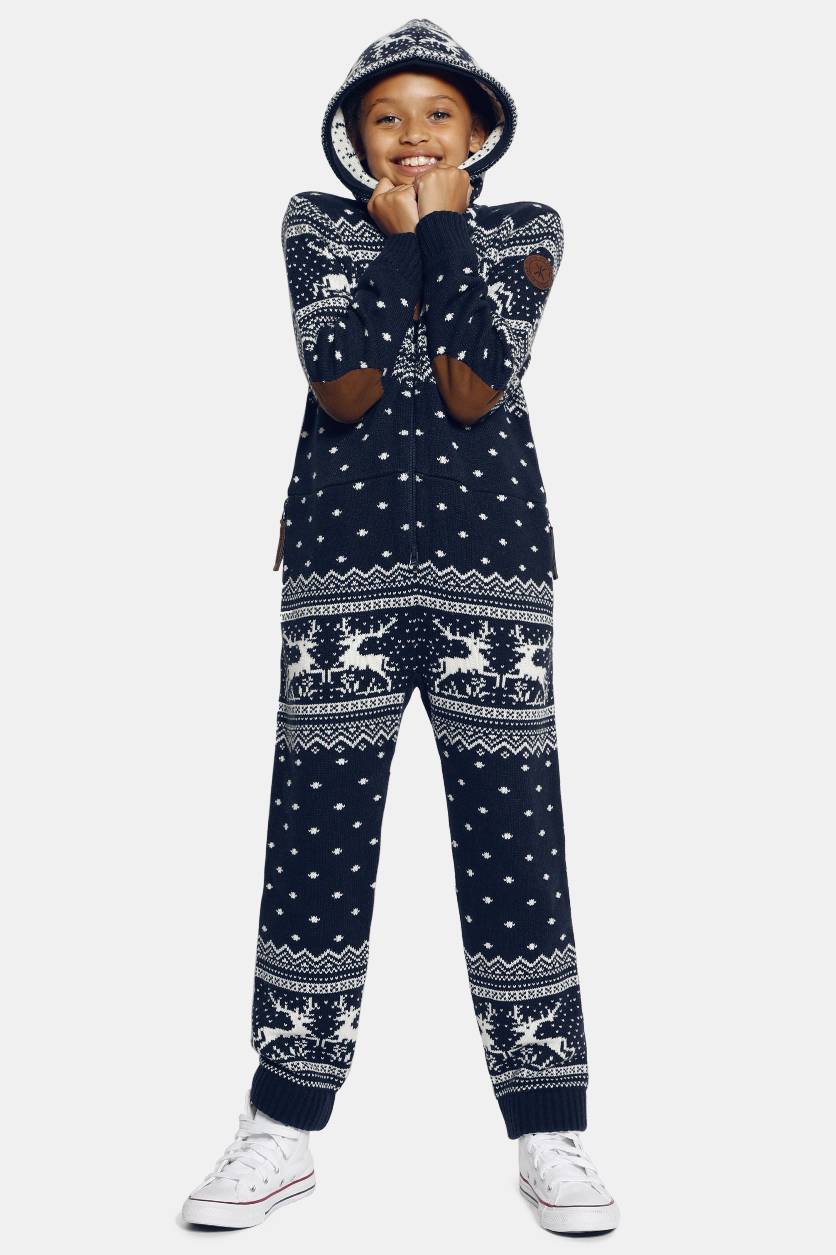 Holidays Are Coming KIDS Onesie Jumpsuit Navy