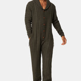 Chunky Cardigan Jumpsuit Green
