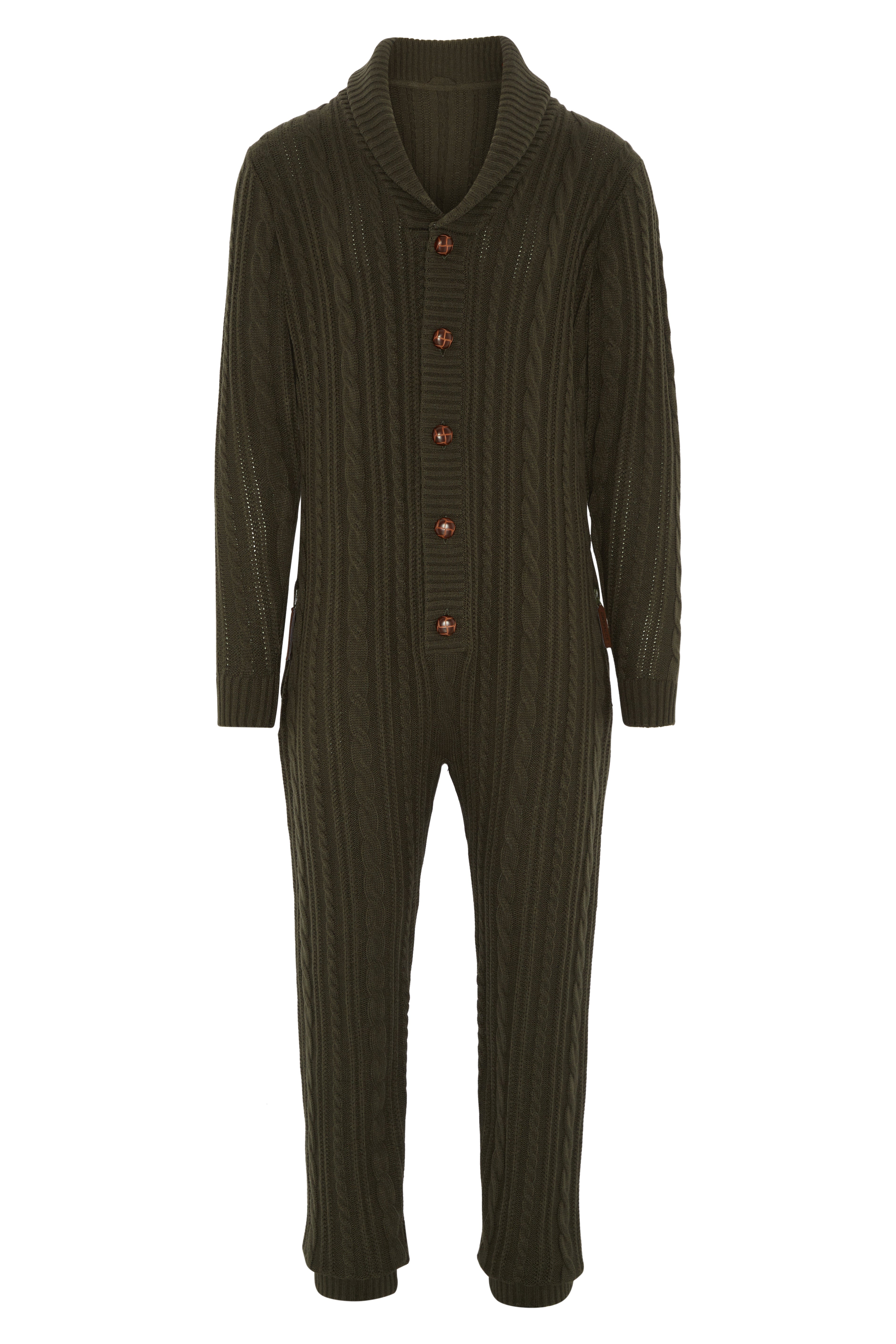 Chunky Cardigan Jumpsuit Green