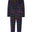 Checkered Fleece Jumpsuit Blue