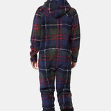 Checkered Fleece Jumpsuit Blue