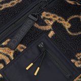 Gold Chain Fleece Jumpsuit Black