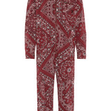 Cargo Baggy Paisley Jumpsuit Red