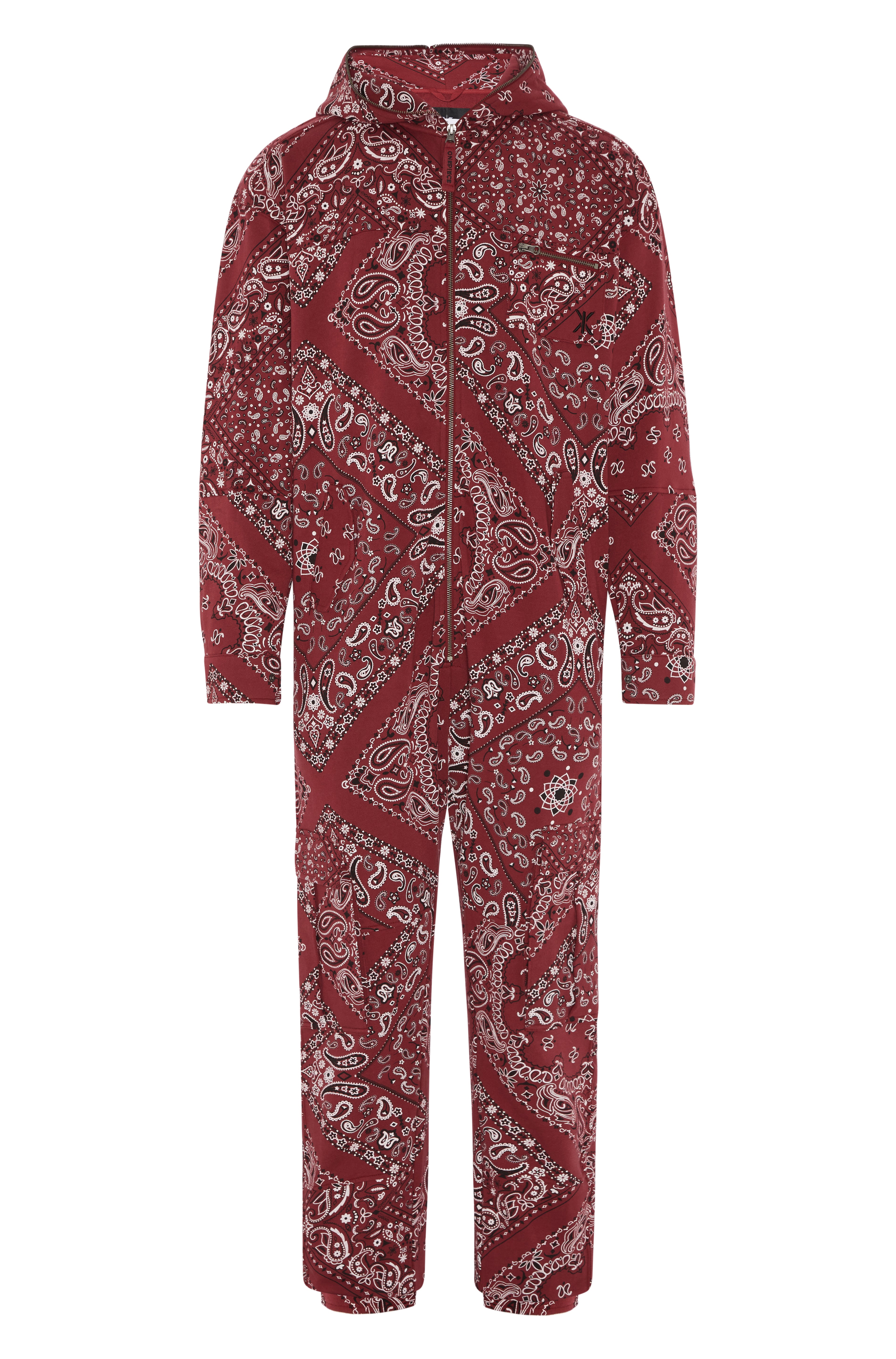 Cargo Baggy Paisley Jumpsuit Red