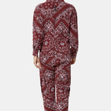 Cargo Baggy Paisley Jumpsuit Red