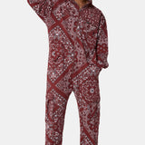 Cargo Baggy Paisley Jumpsuit Red