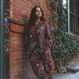 Cargo Baggy Paisley Jumpsuit Red