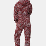 Cargo Baggy Paisley Jumpsuit Red