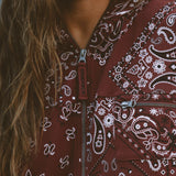 Cargo Baggy Paisley Jumpsuit Red