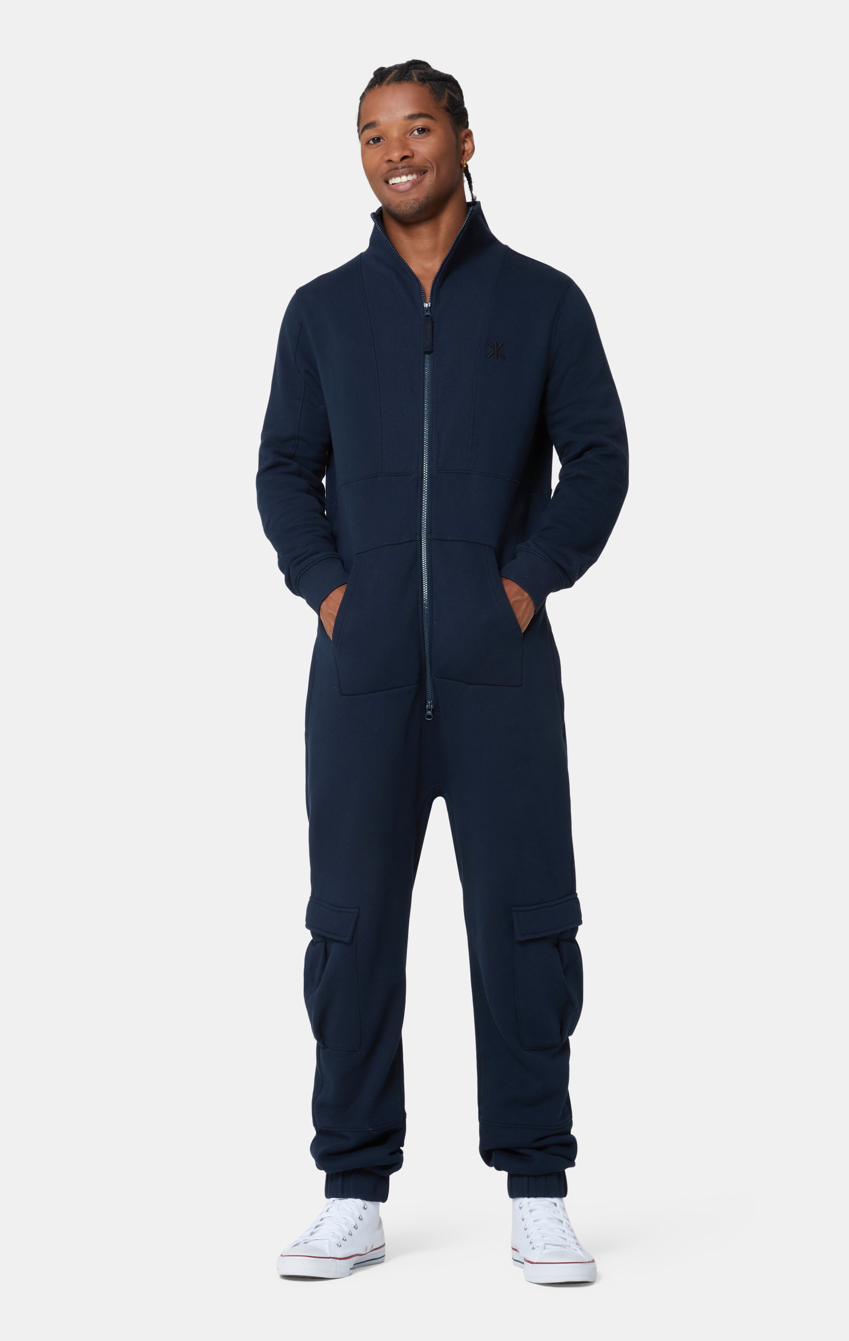 Original Onesie Tall Neck Jumpsuit Navy