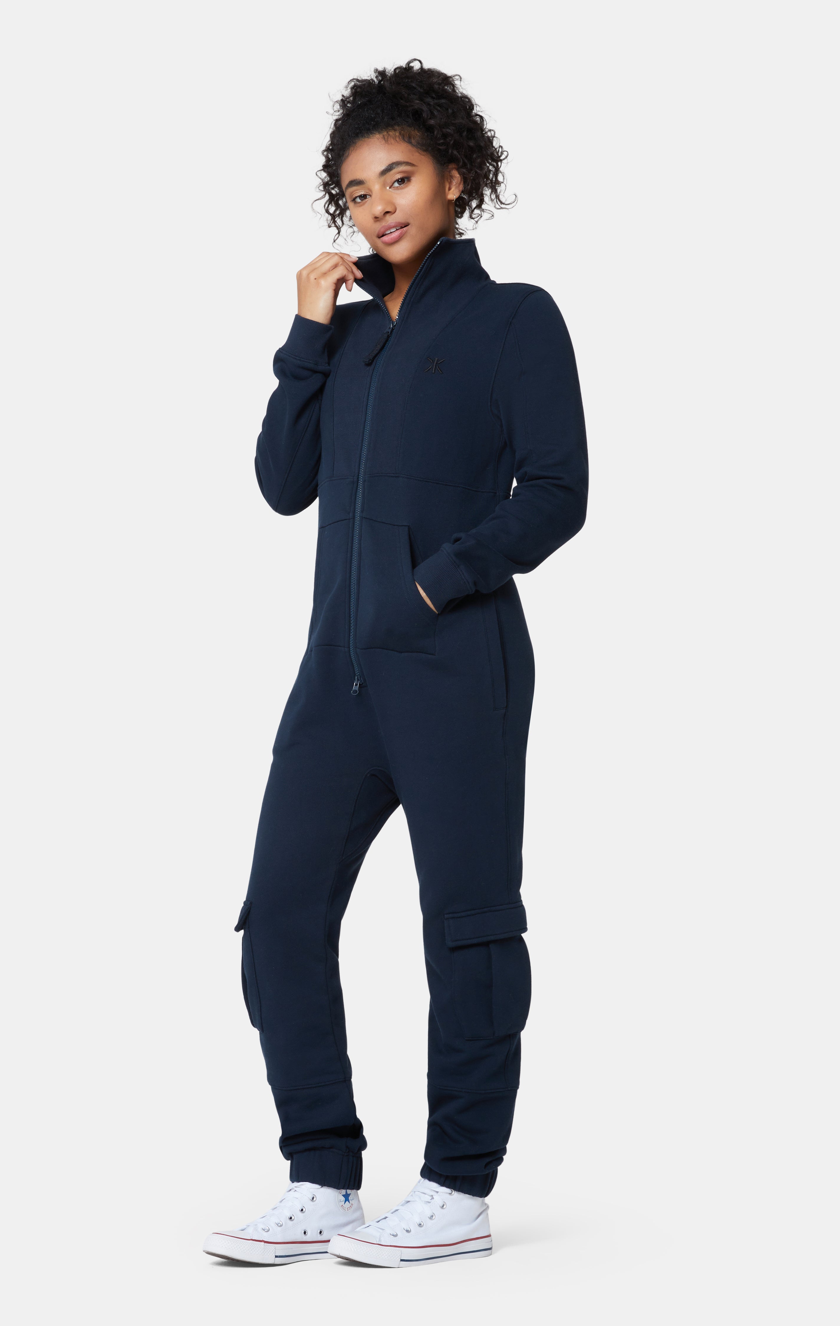 Original Onesie Tall Neck Jumpsuit Navy