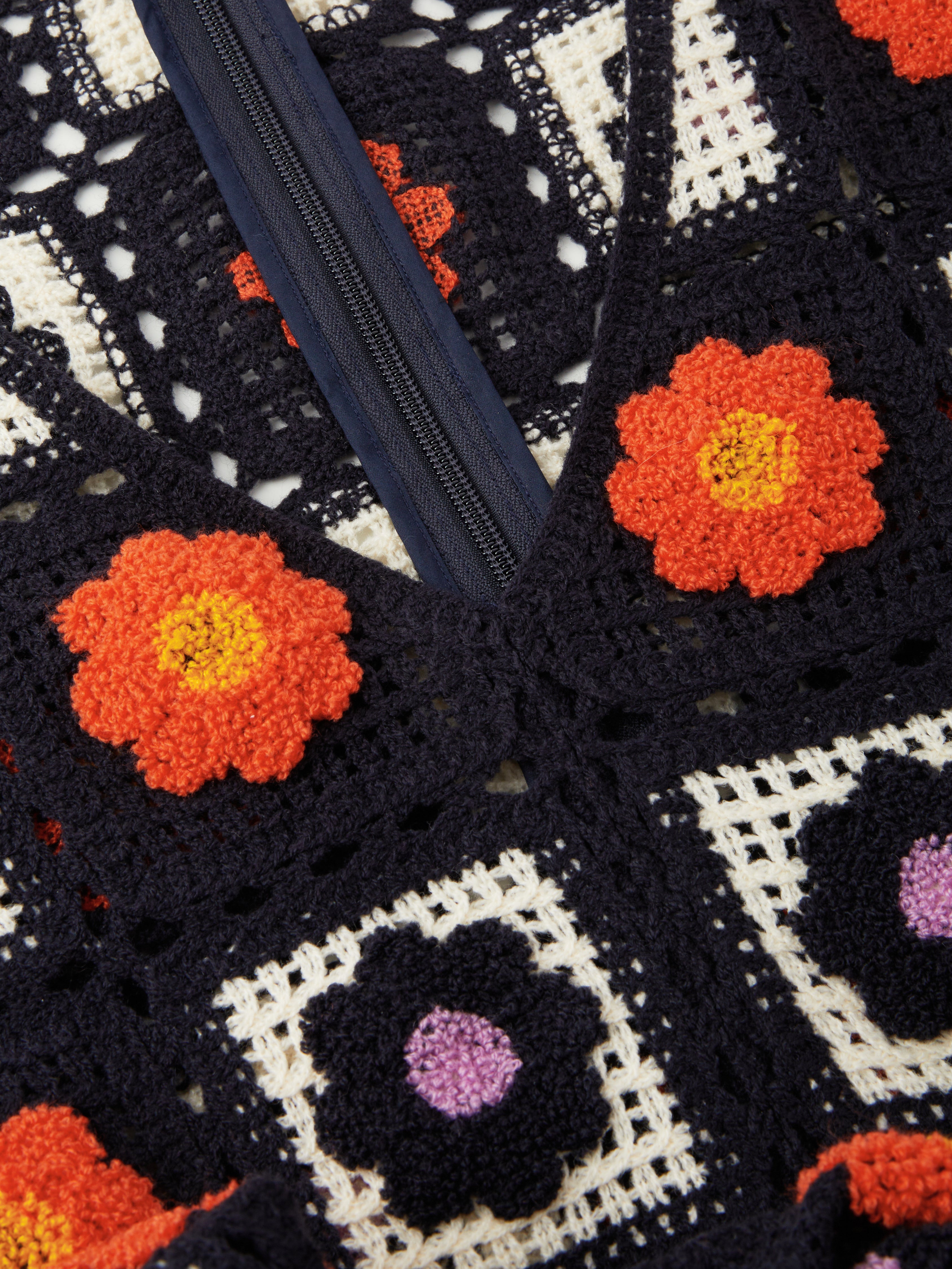 Crochet Jumpsuit Navy