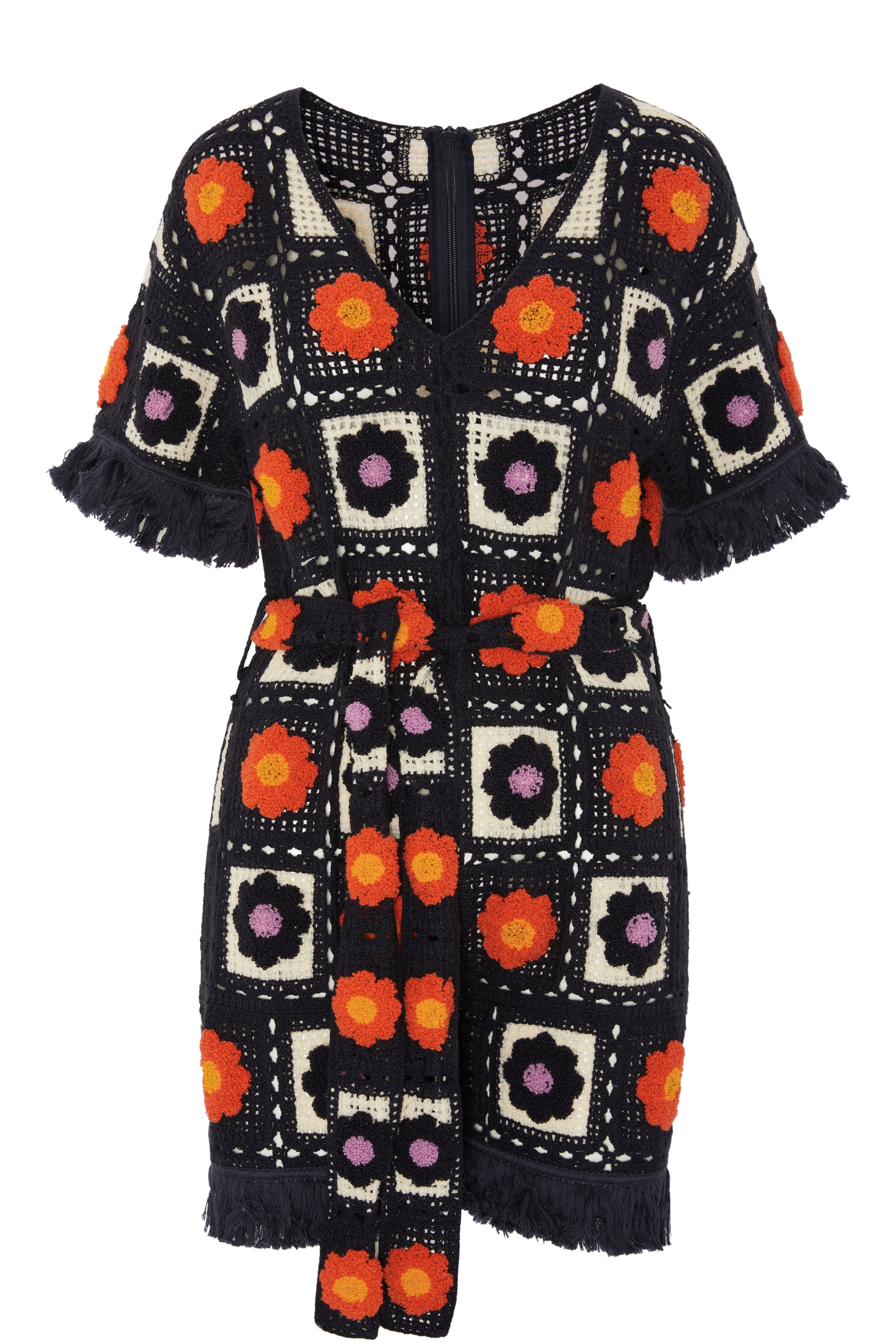 Crochet Jumpsuit Navy