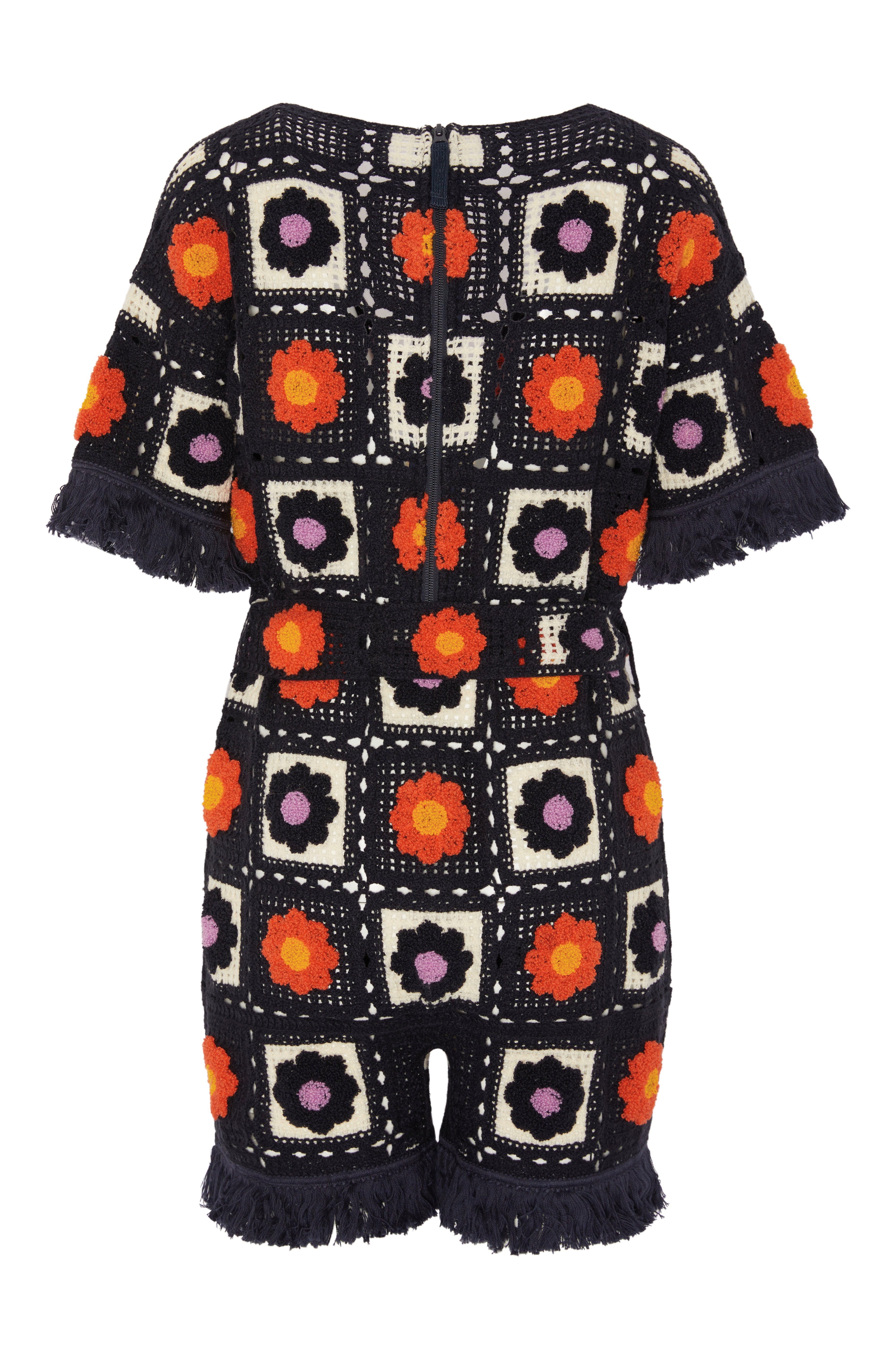 Crochet Jumpsuit Navy