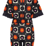 Crochet Jumpsuit Navy